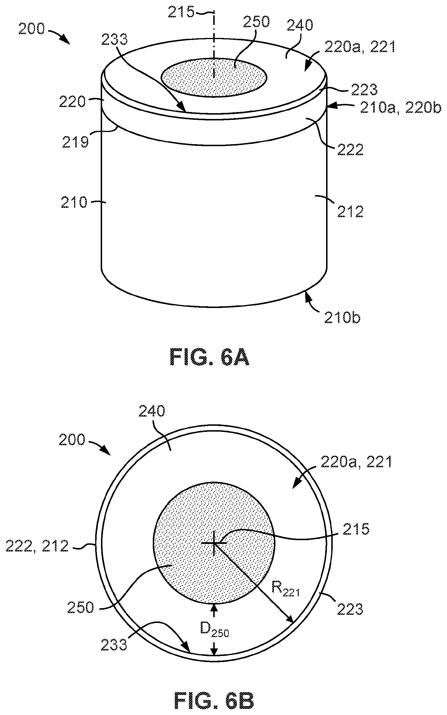 Patent US12612826 Figure 6 – Drill bit cutter elements with multiple surface finishes