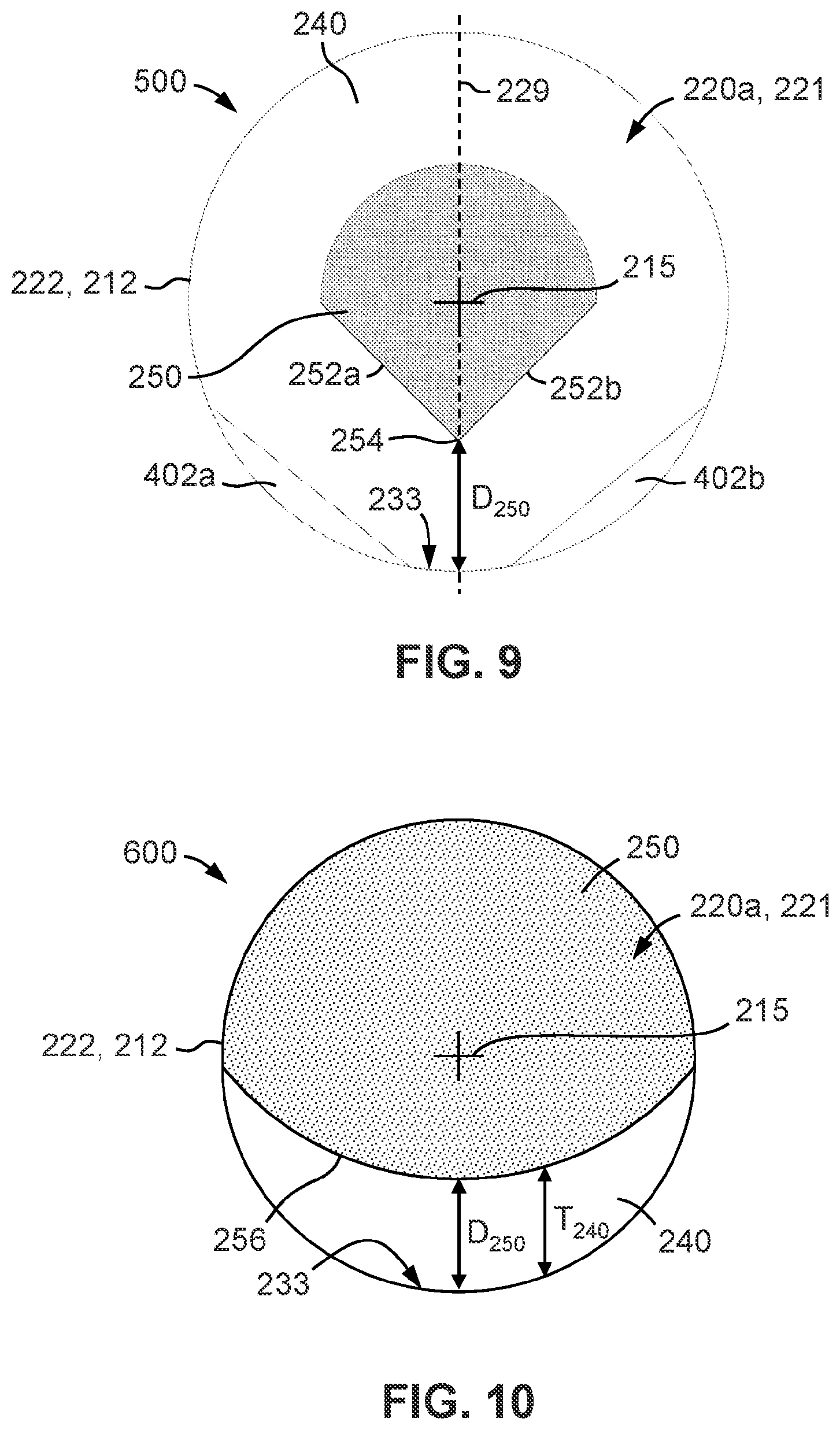 Patent US12612826 Figure 9 – Drill bit cutter elements with multiple surface finishes