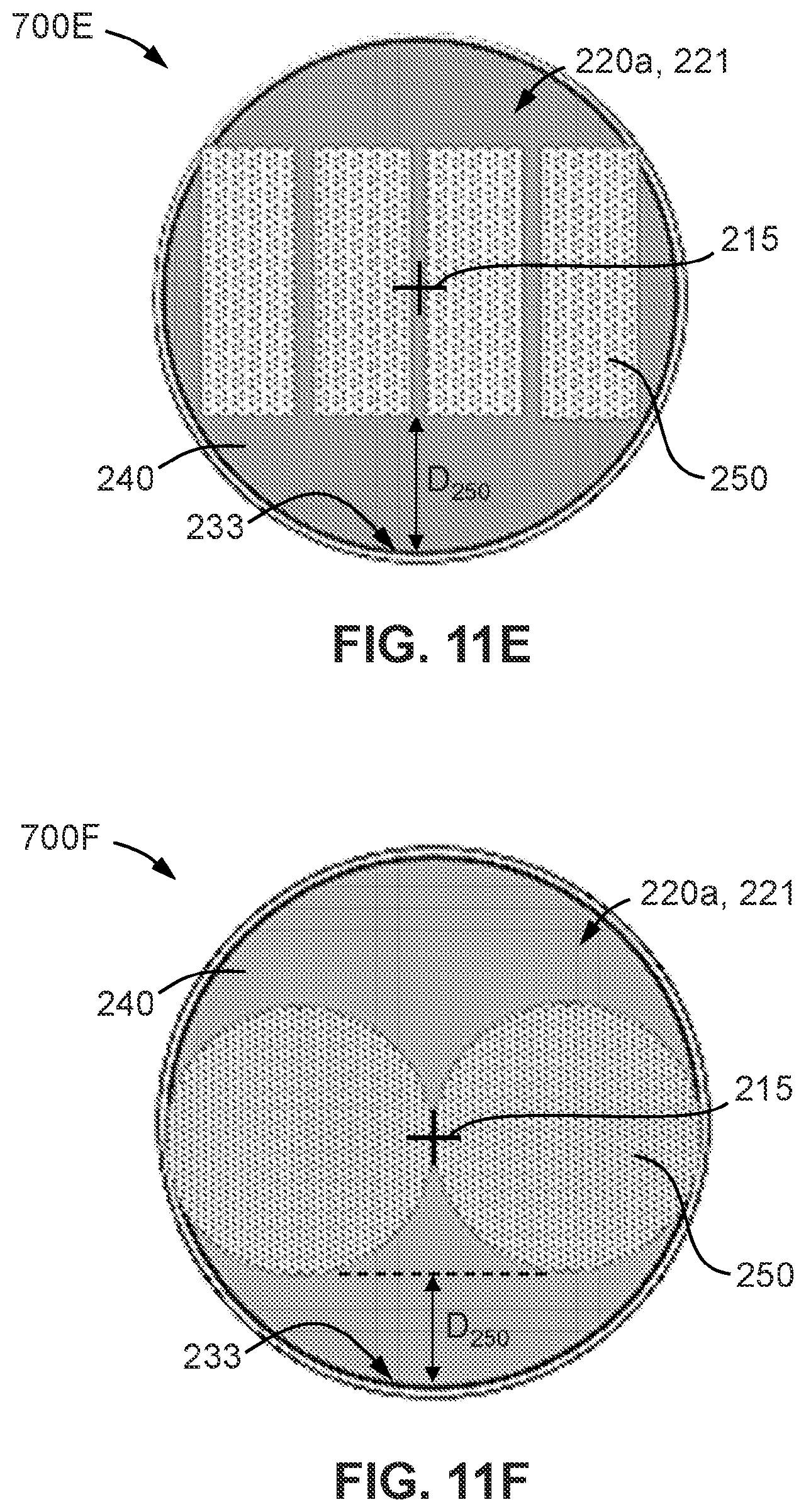 Patent US12612826 Figure 12 – Drill bit cutter elements with multiple surface finishes