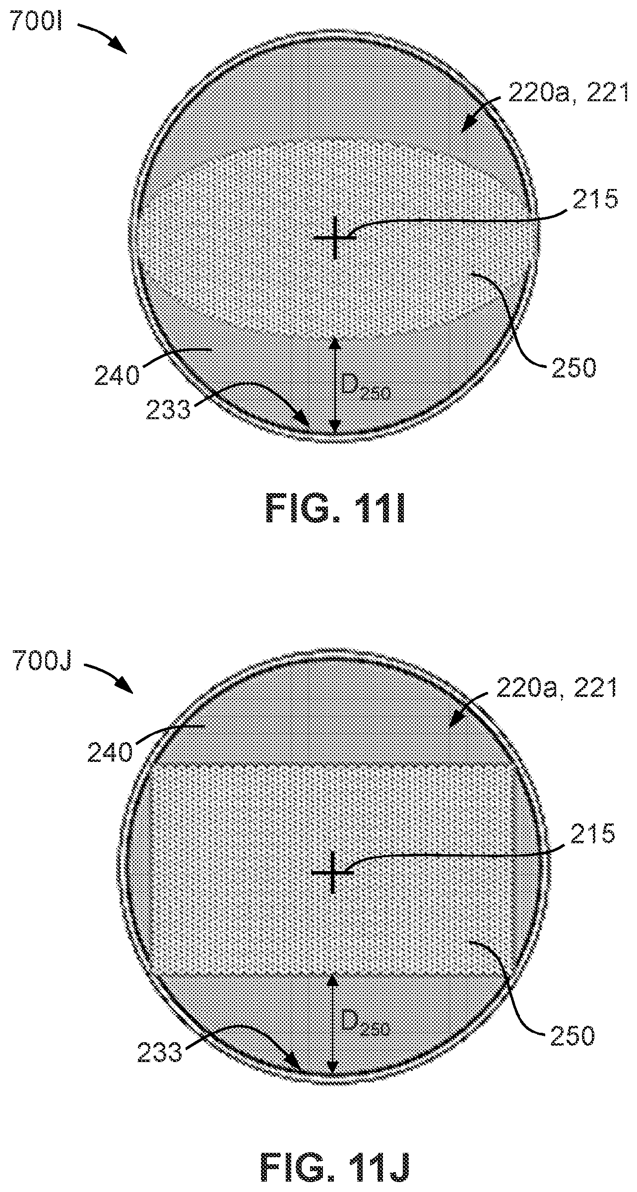 Patent US12612826 Figure 14 – Drill bit cutter elements with multiple surface finishes