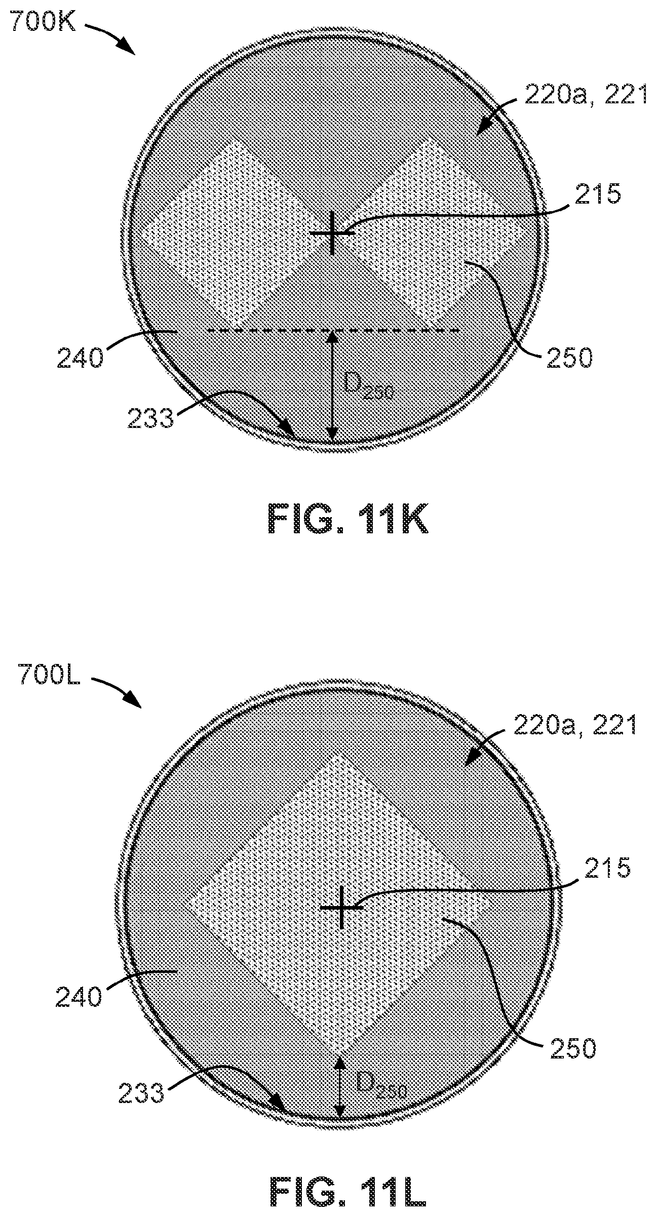 Patent US12612826 Figure 15 – Drill bit cutter elements with multiple surface finishes