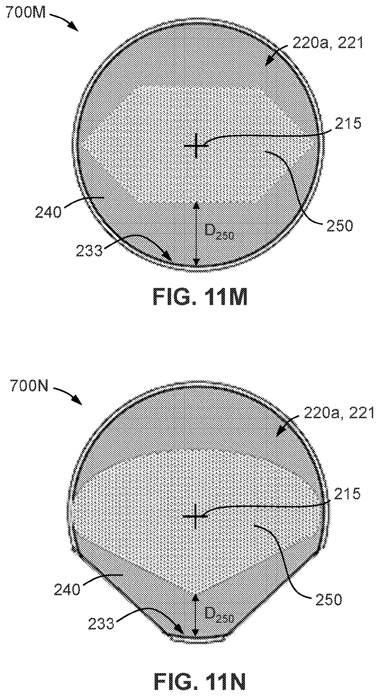 Patent US12612826 Figure 16 – Drill bit cutter elements with multiple surface finishes