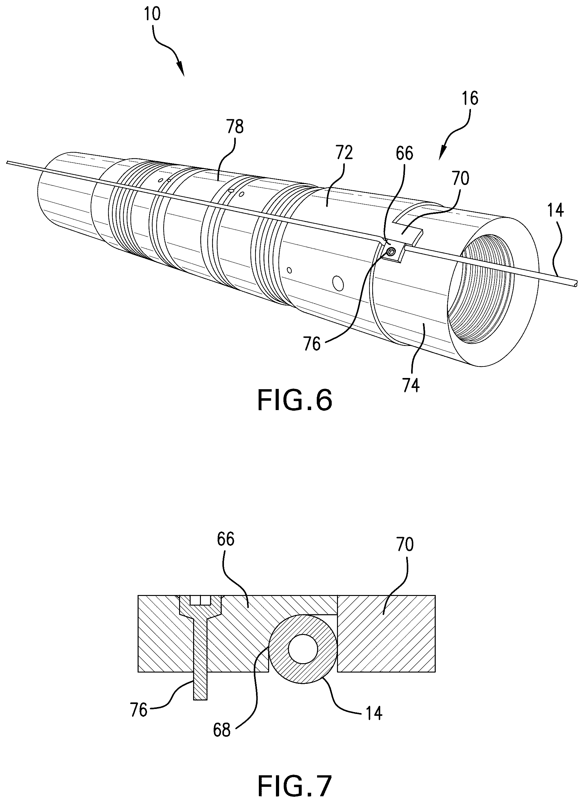 Patent US12612827 Figure 7 – Control line clamp configuration, method and system