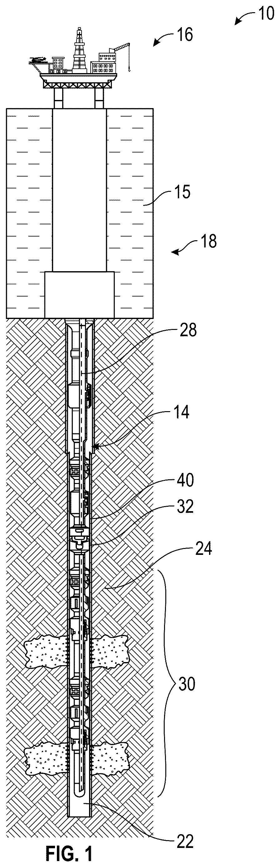 Patent US12612828 Figure 1 – Travel joint with telescoping control lines