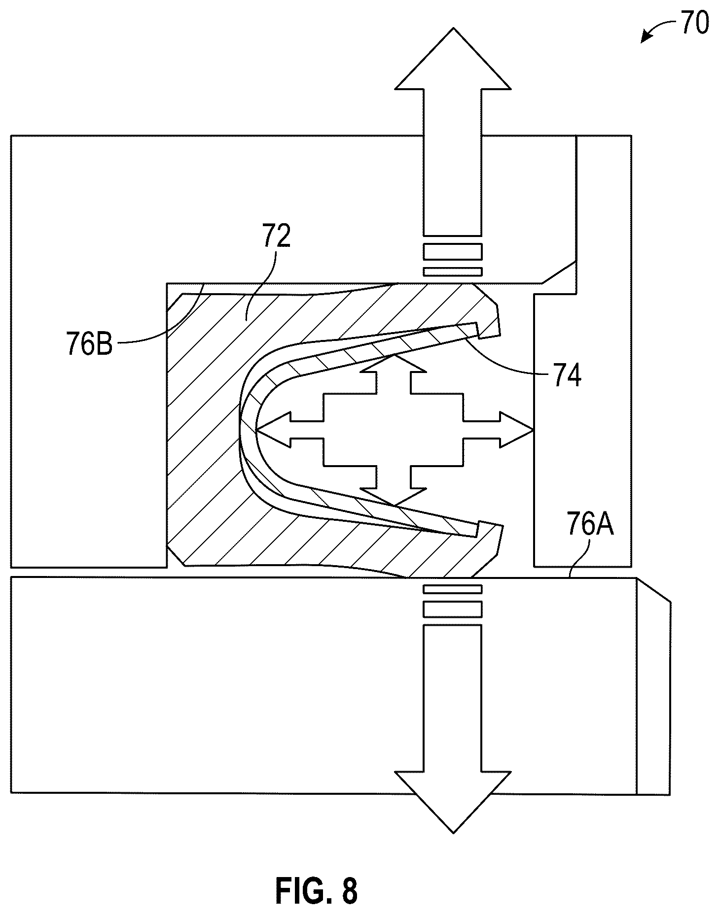 Patent US12612828 Figure 5 – Travel joint with telescoping control lines