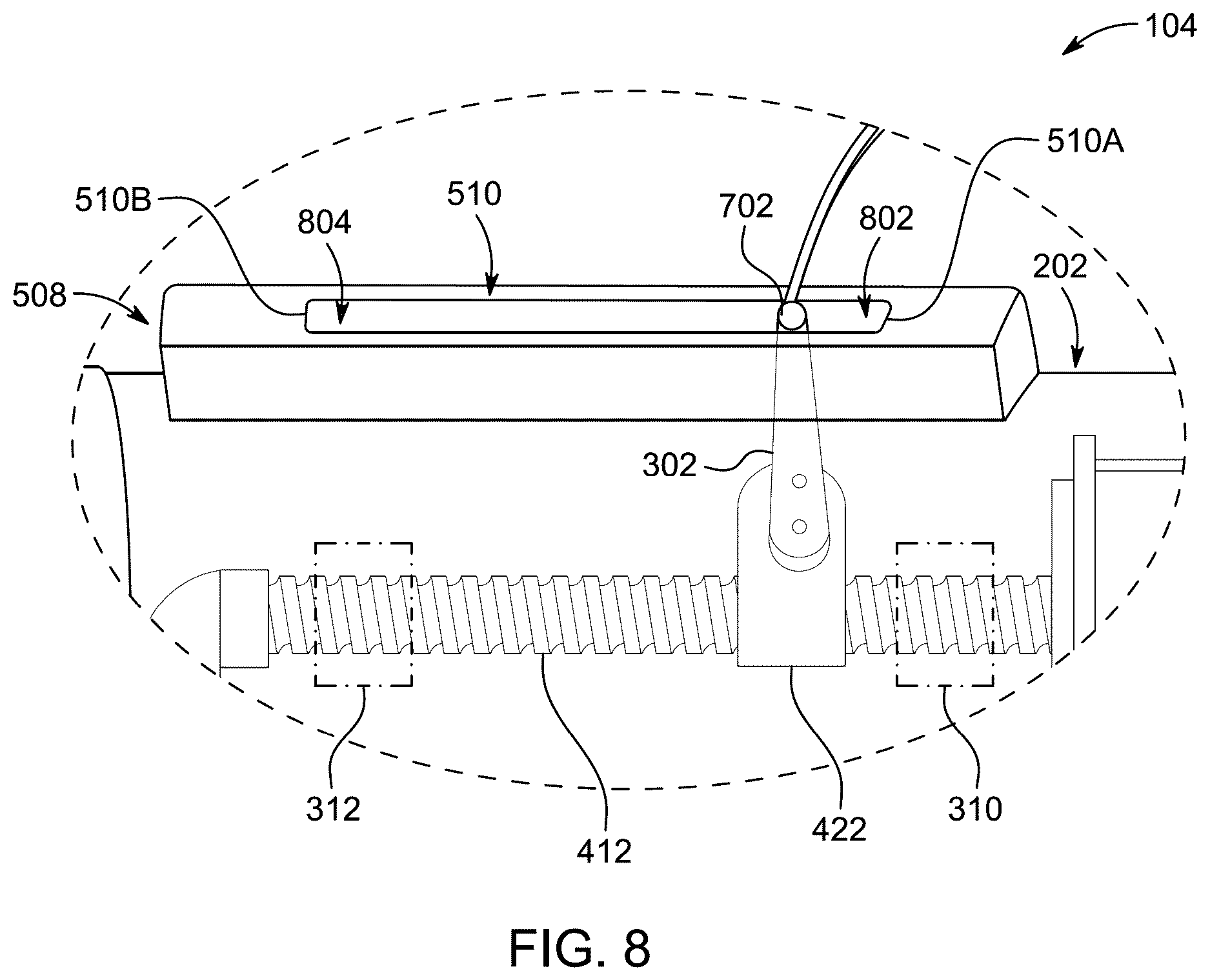 Patent US12612829 Figure 8 – Decentralizer tool for use with wireline logging operations
