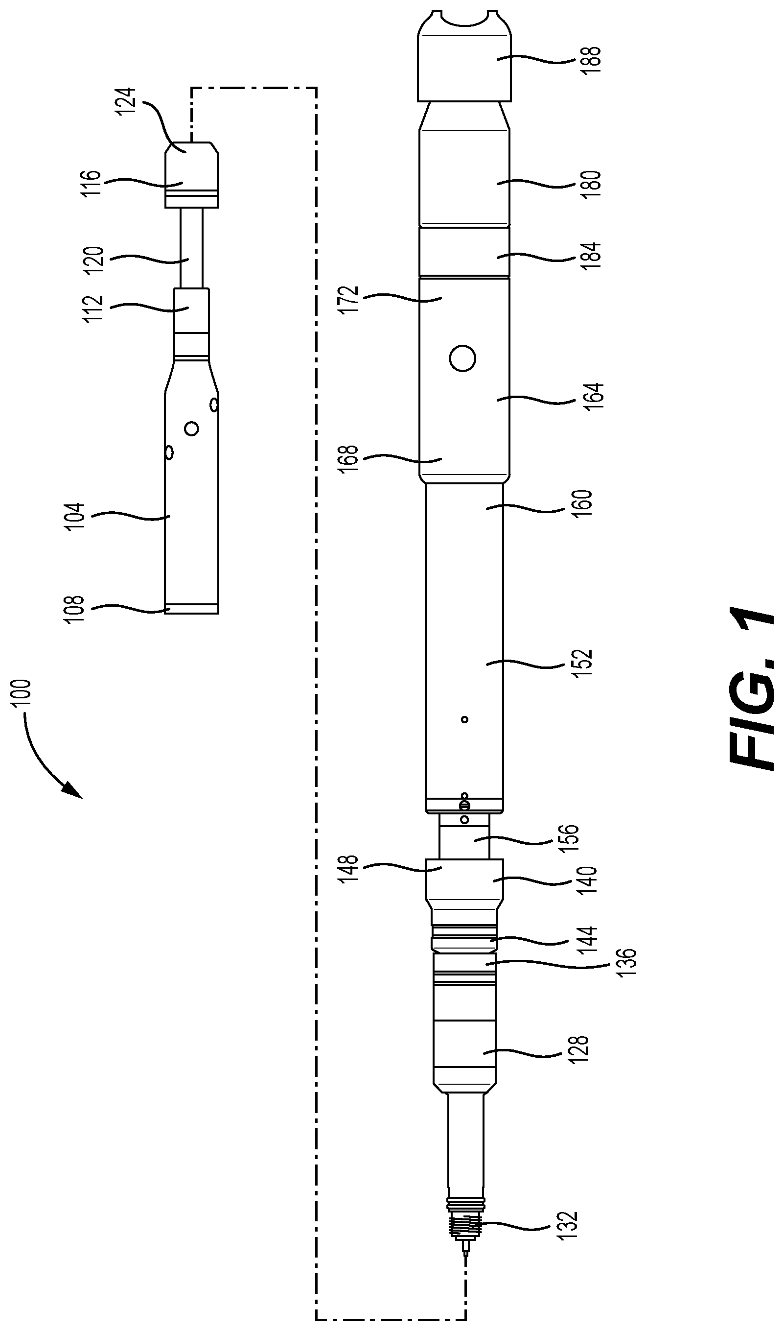Patent US12612833 Figure 1 – Direct-to-gun setting tool