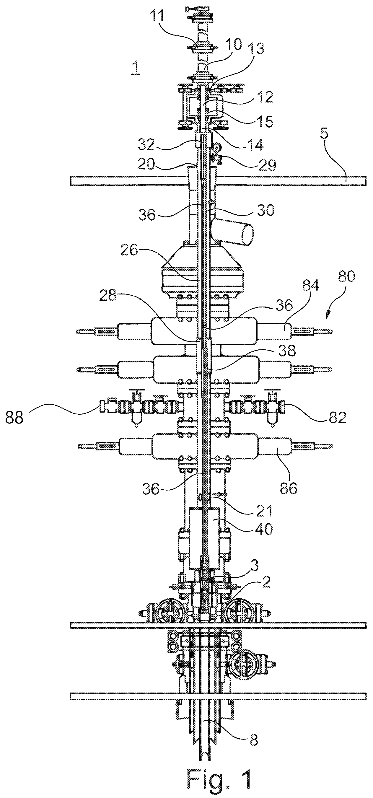 Patent US12612836 Figure 1 – Through BOP lubrication system