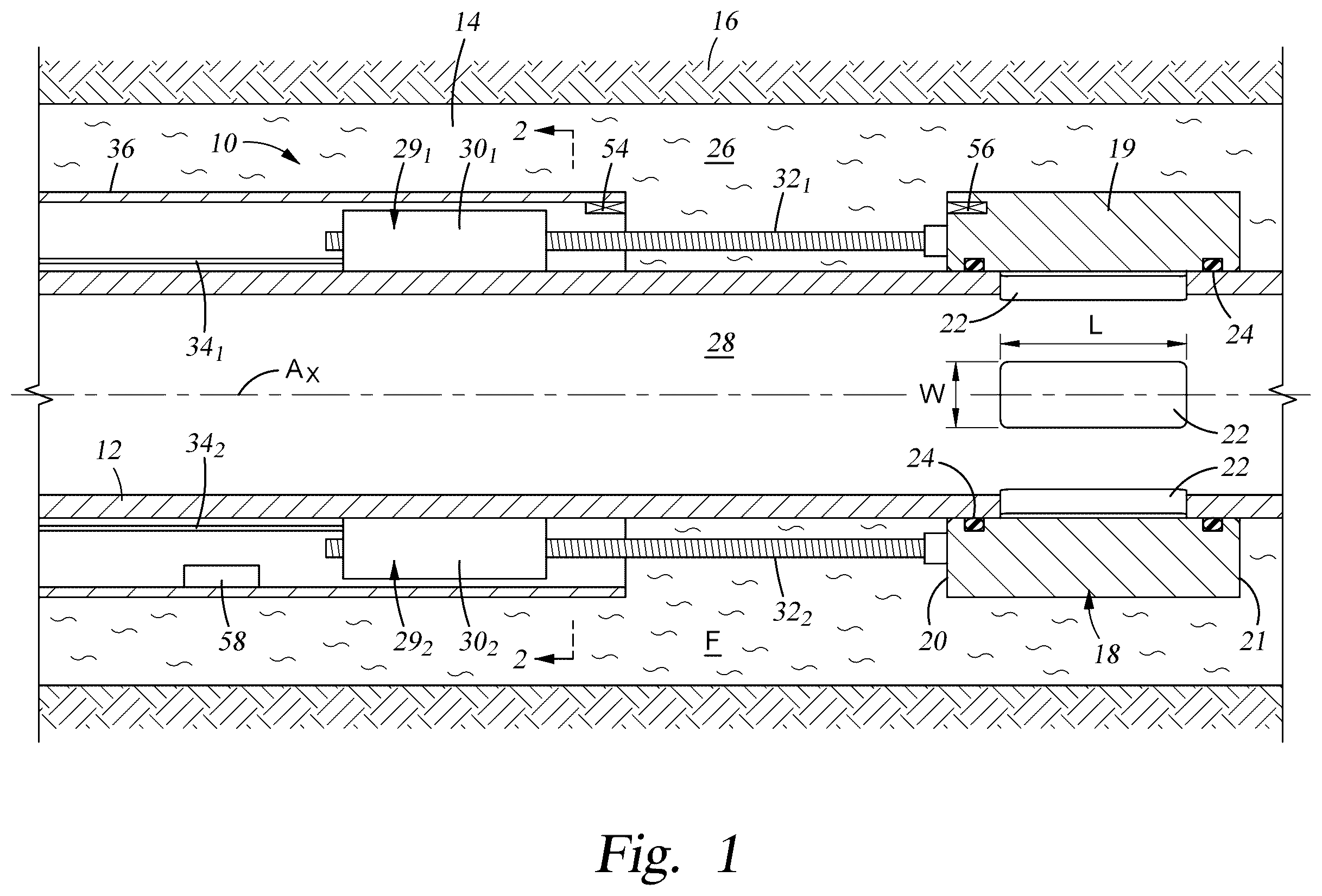 Patent US12612842 Figure 1 – Multiple circumferential actuators for actuating downhole valves
