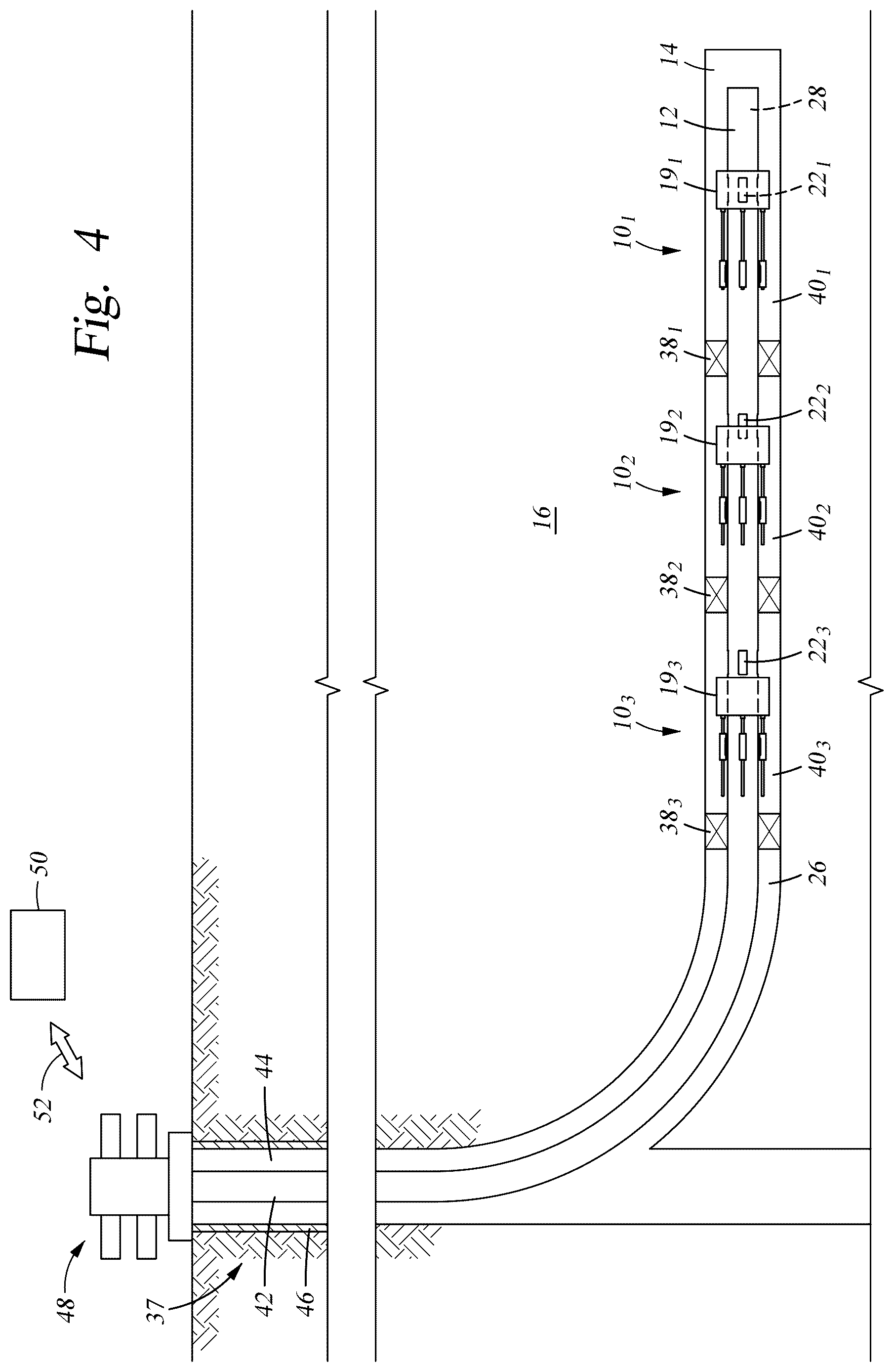 Patent US12612842 Figure 4 – Multiple circumferential actuators for actuating downhole valves