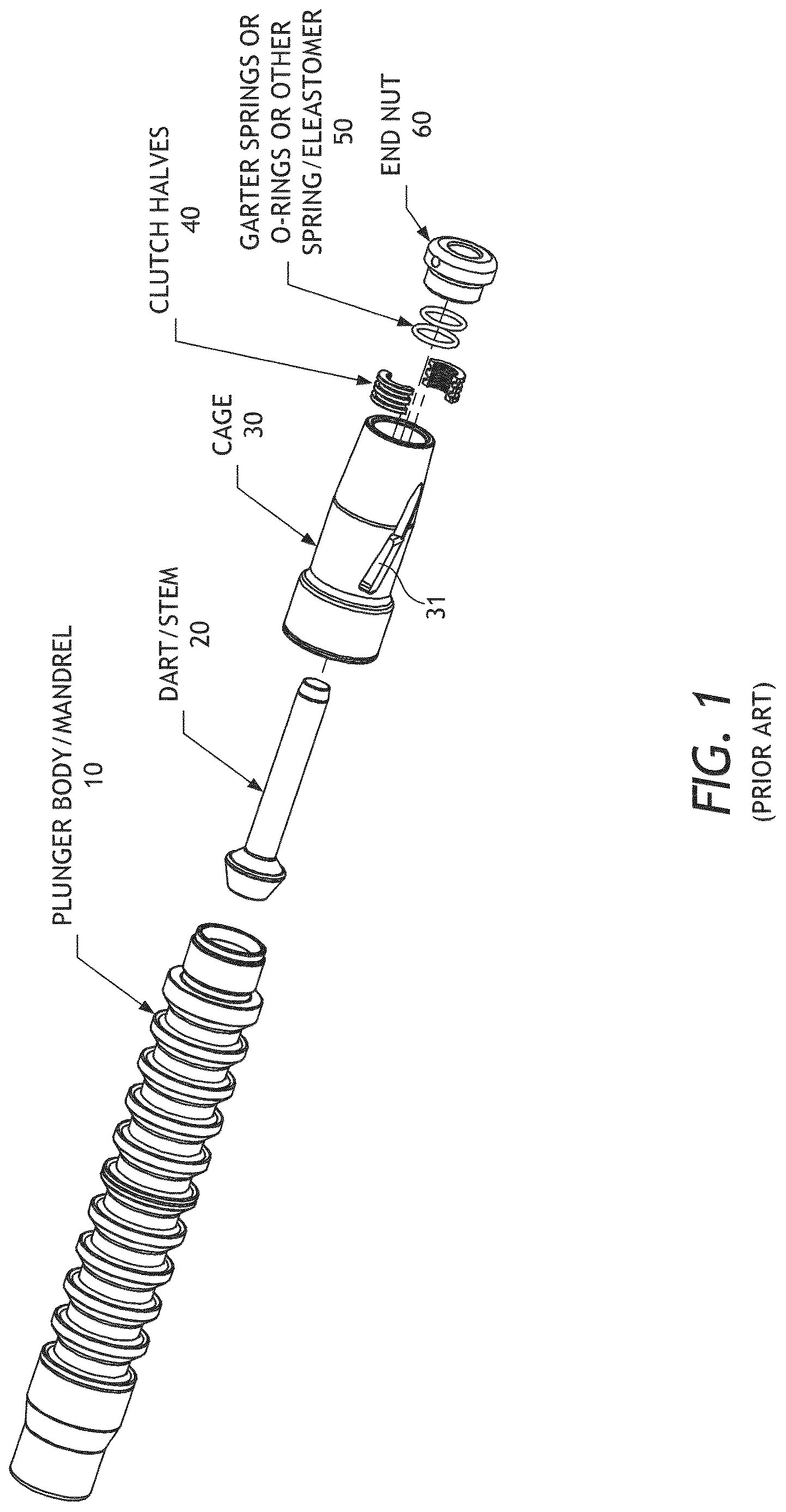 Patent US12612845 Figure 1 – Dart and clutch assembly