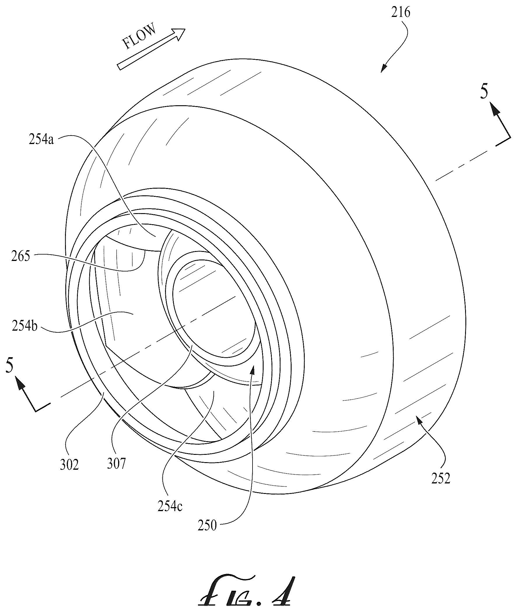 Patent US12612848 Figure 7 – Centrifugal pump stage with radiused impeller flow passage exit for reduced erosion