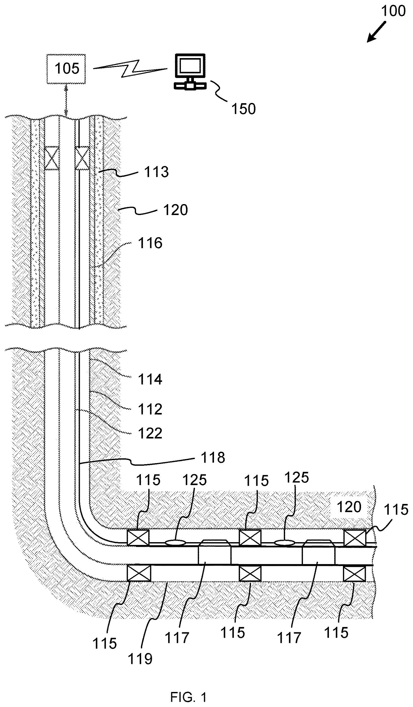 Patent US12612853 Figure 1 – Cement health monitoring in CCUS wells