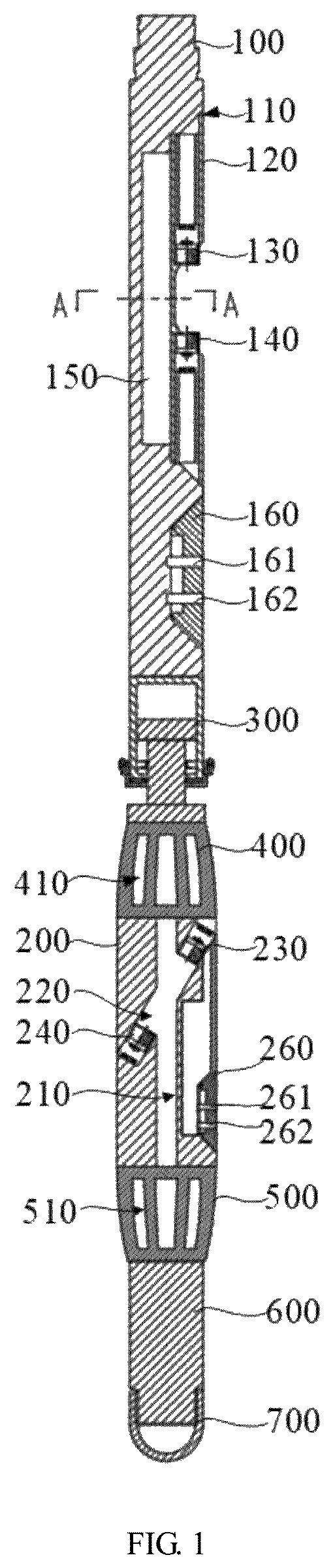 Patent US12612856 Figure 1 – Lost circulation detection device