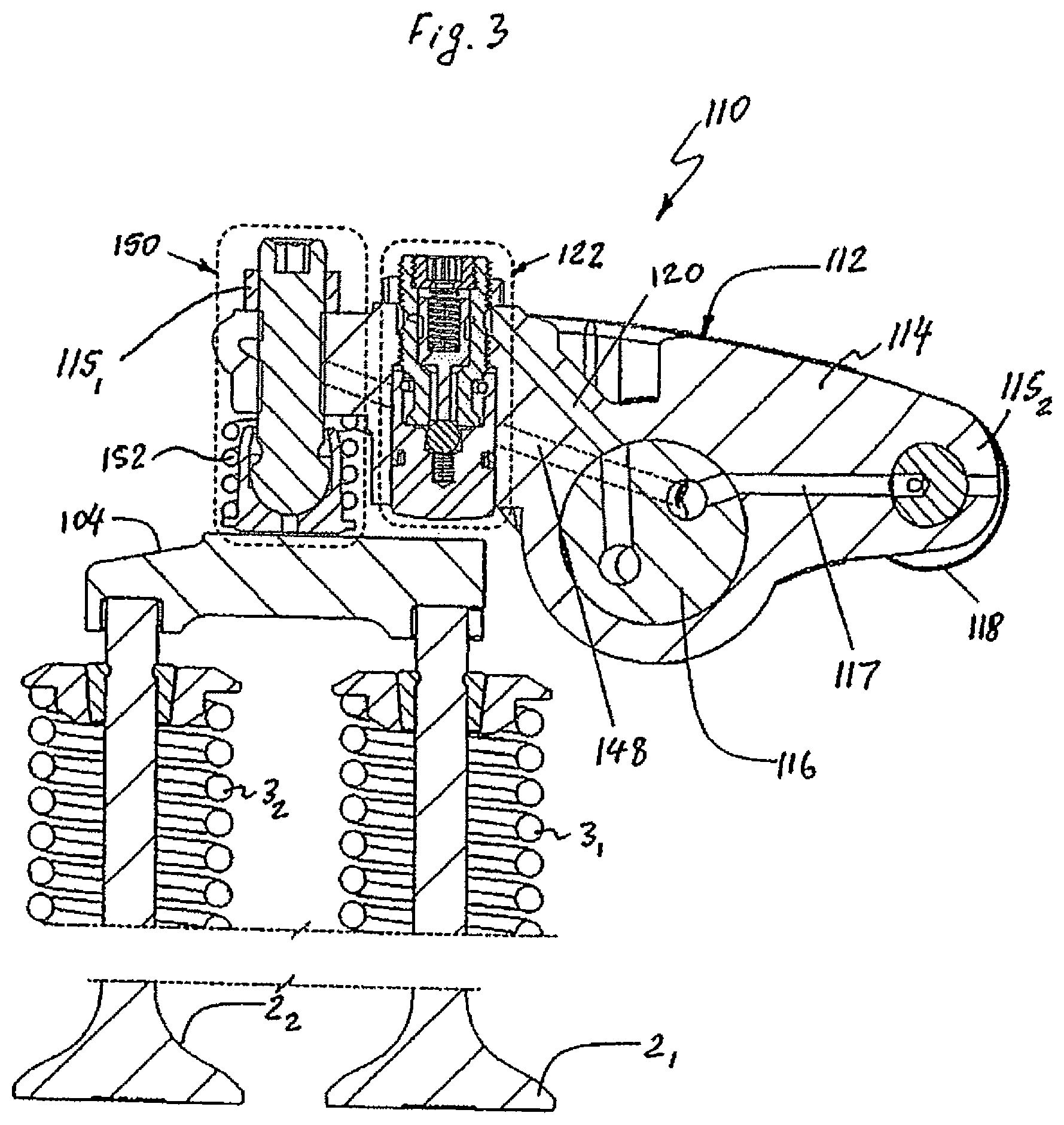 Patent US12612869 Figure 4 – Self-contained compression brake control module for integrated rocker arm engine braking and methods