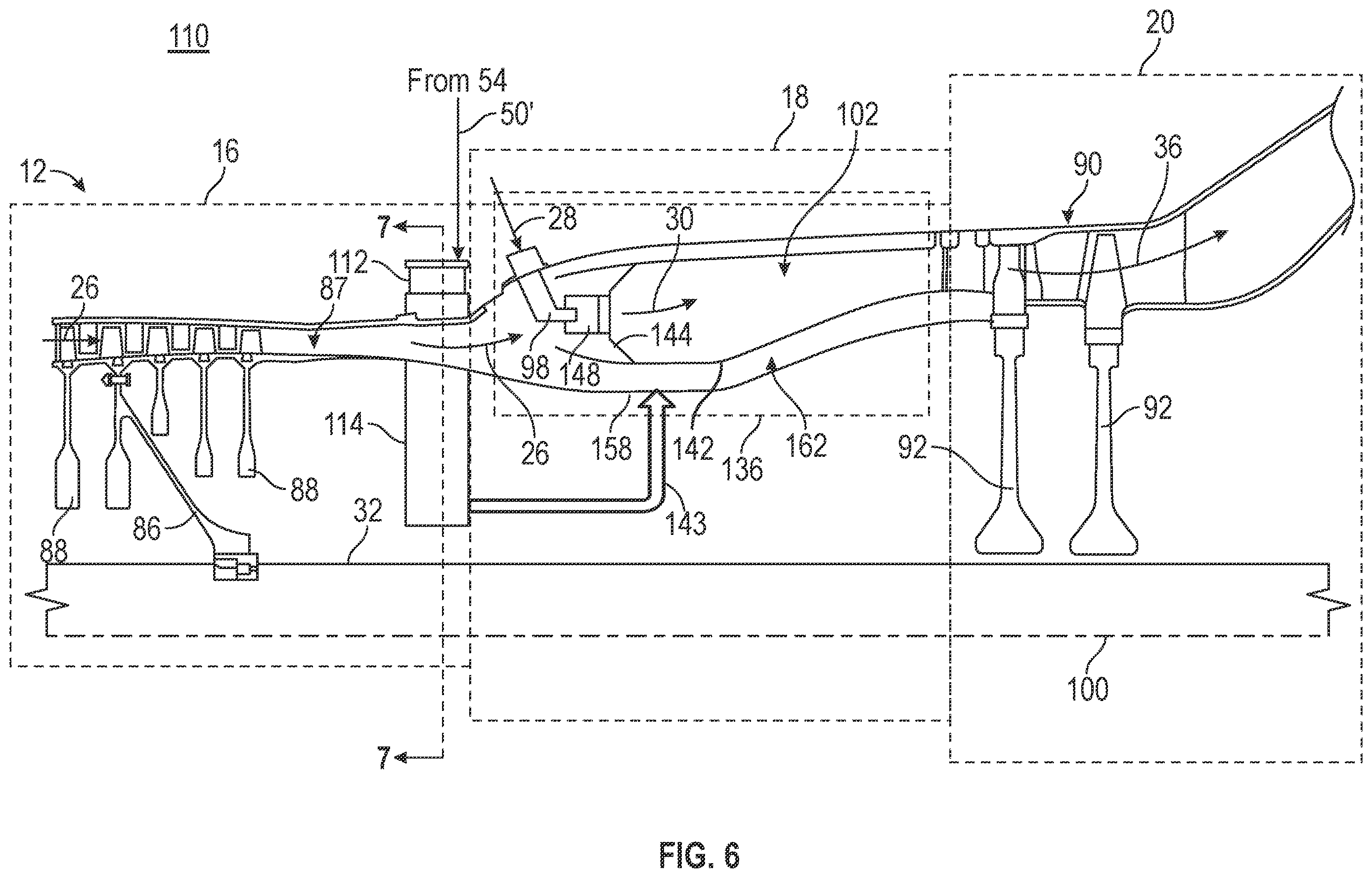 Patent US12612874 Figure 6 – Power system having a gas turbine engine