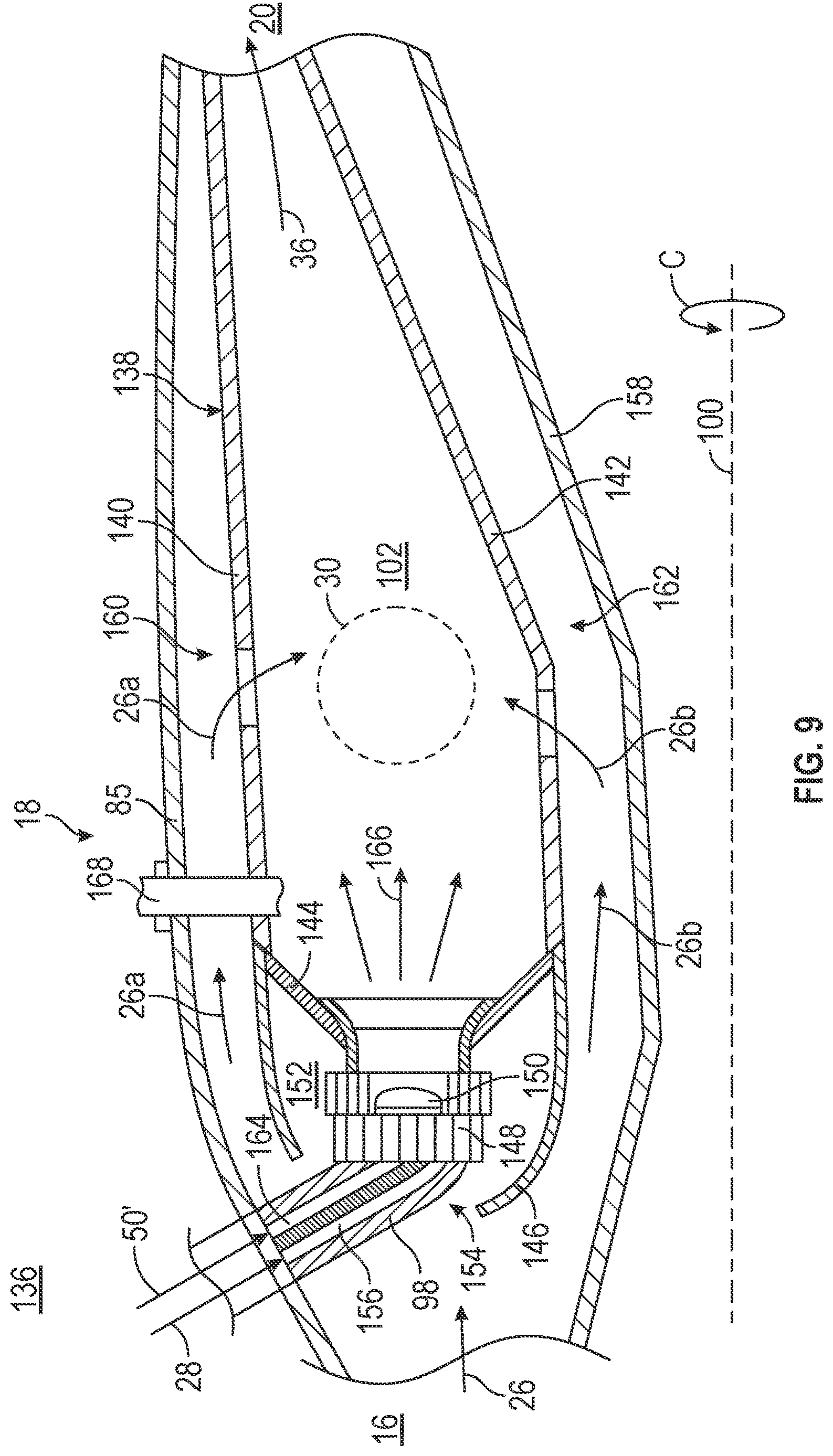 Patent US12612874 Figure 9 – Power system having a gas turbine engine