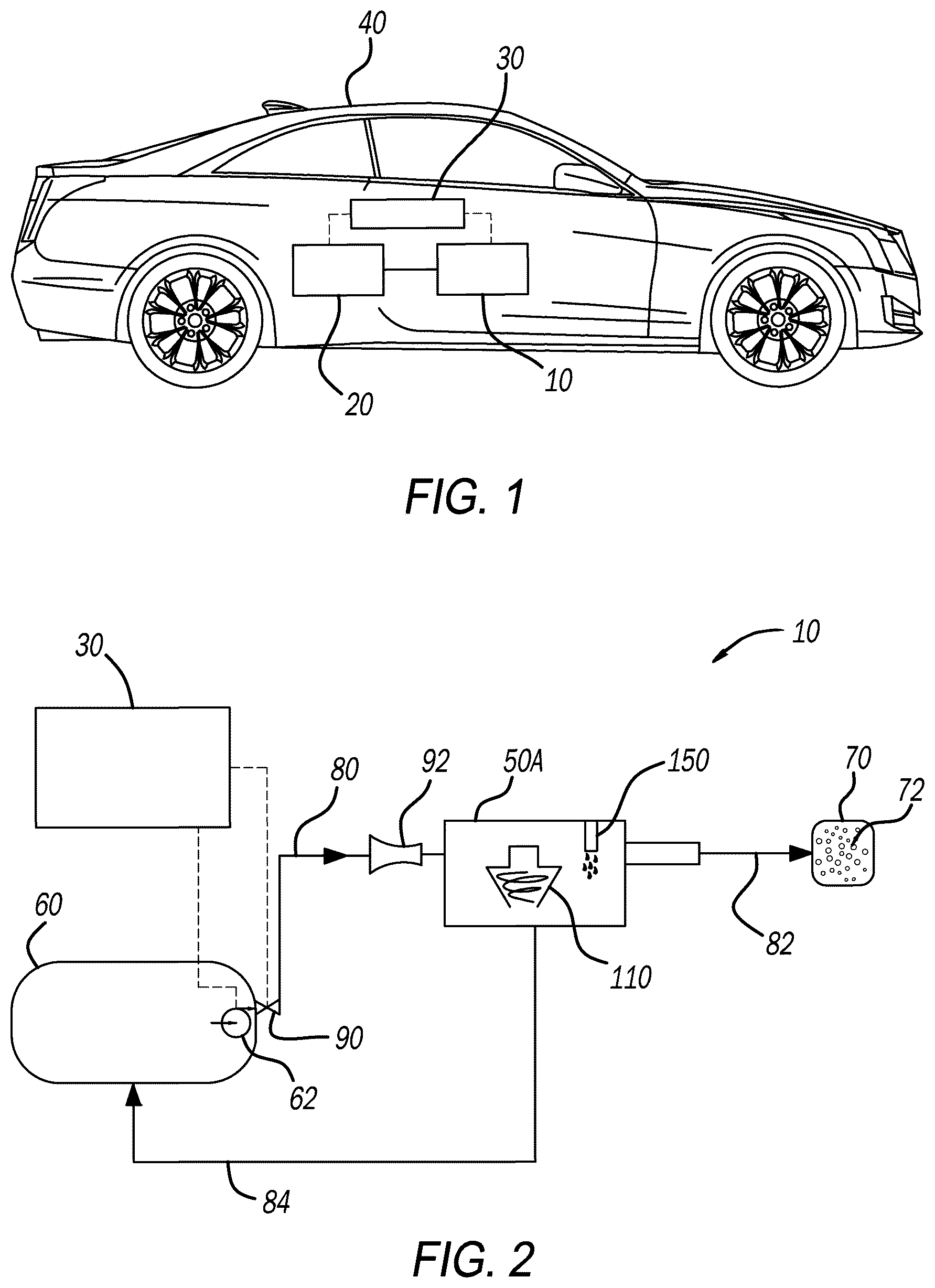 Patent US12612881 Figure 1 – Evaporative emissions control system