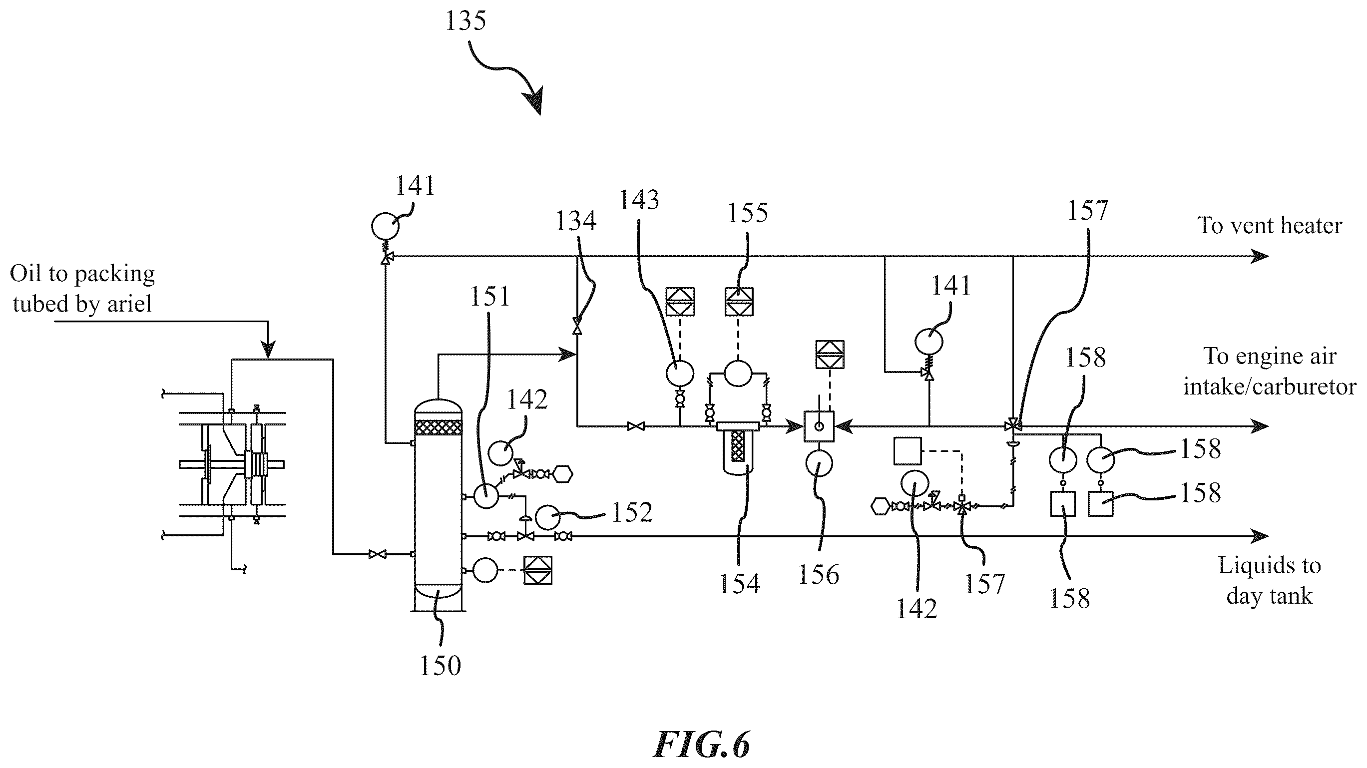 Patent US12612885 Figure 6 – System and method for capturing and utilizing fugitive combustible gases during natural gas production