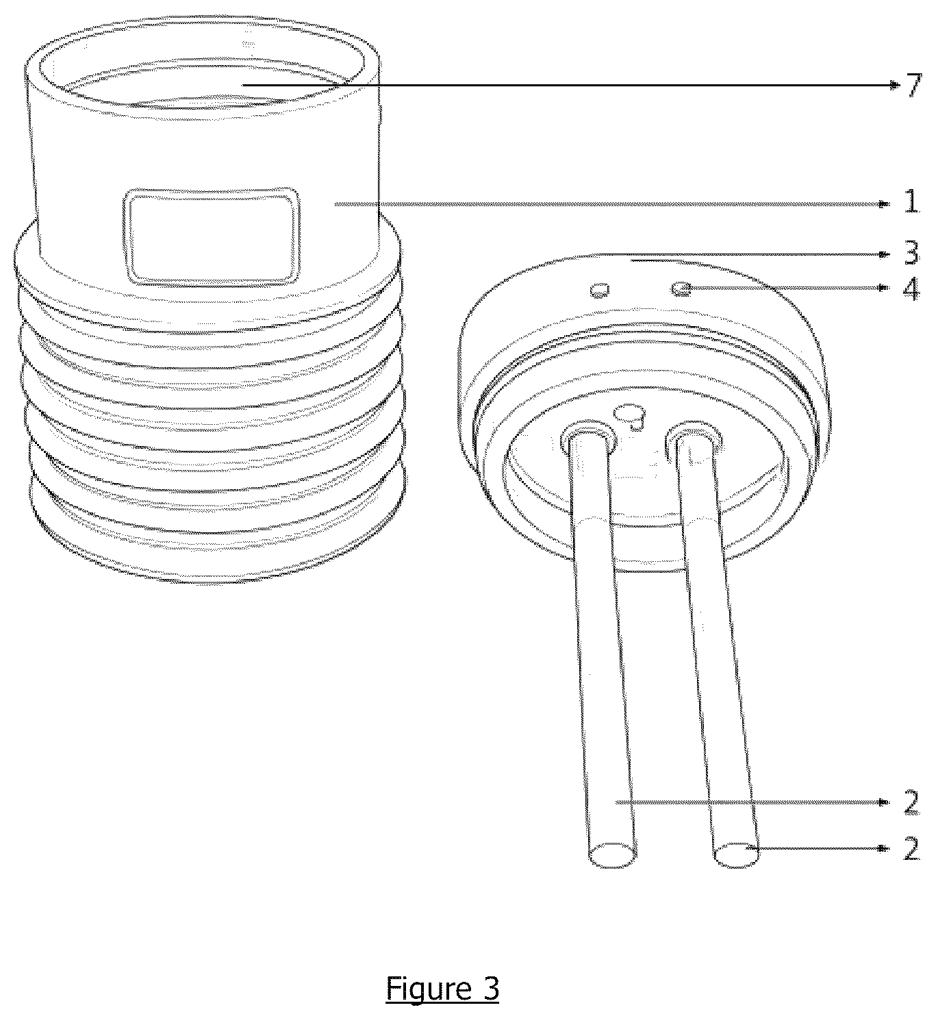 Patent US12612886 Figure 3 – Hydrogen generation device for optimising combustion and reducing the emission of pollutants in diesel cycle engines and method of use