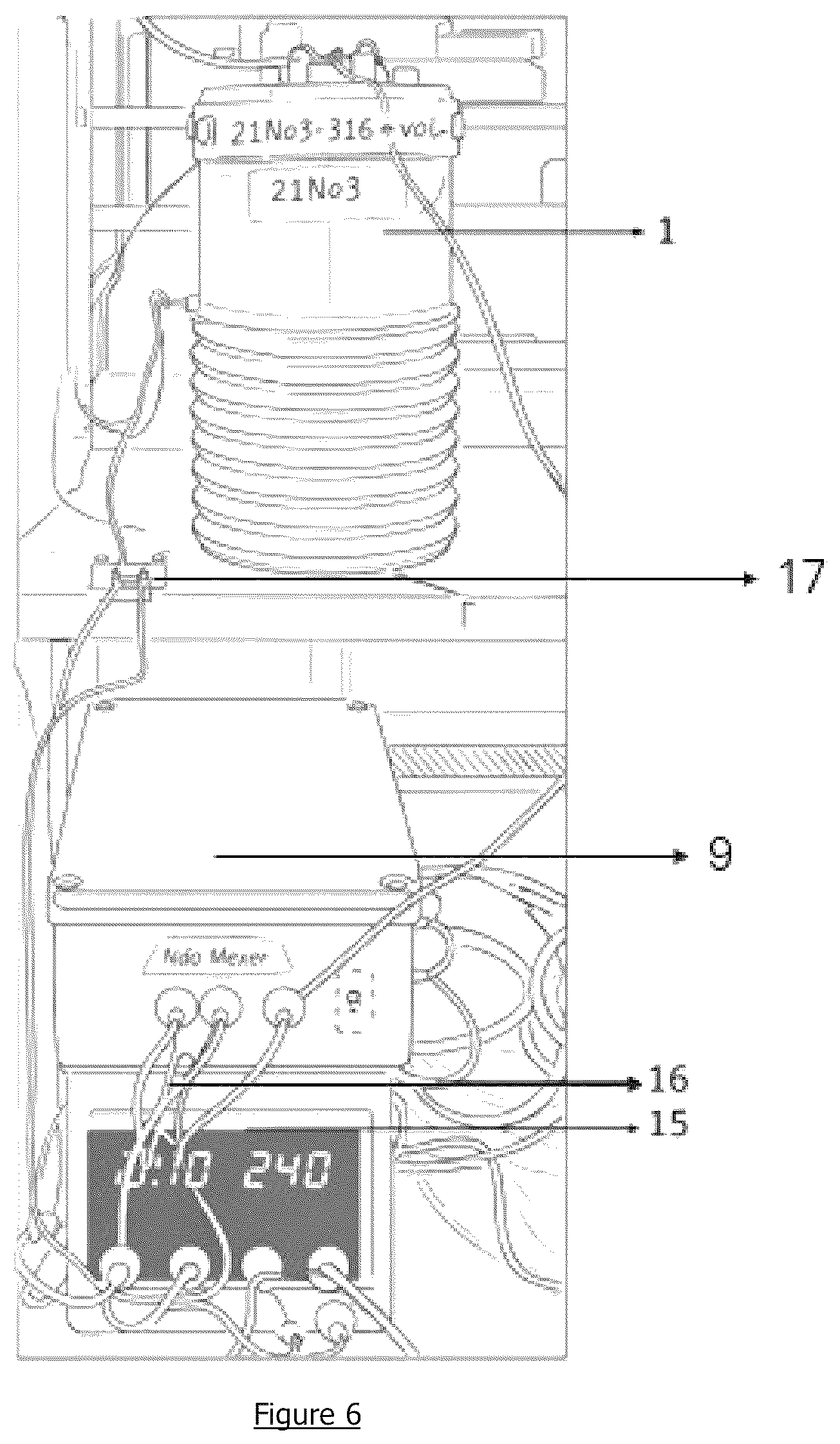 Patent US12612886 Figure 6 – Hydrogen generation device for optimising combustion and reducing the emission of pollutants in diesel cycle engines and method of use
