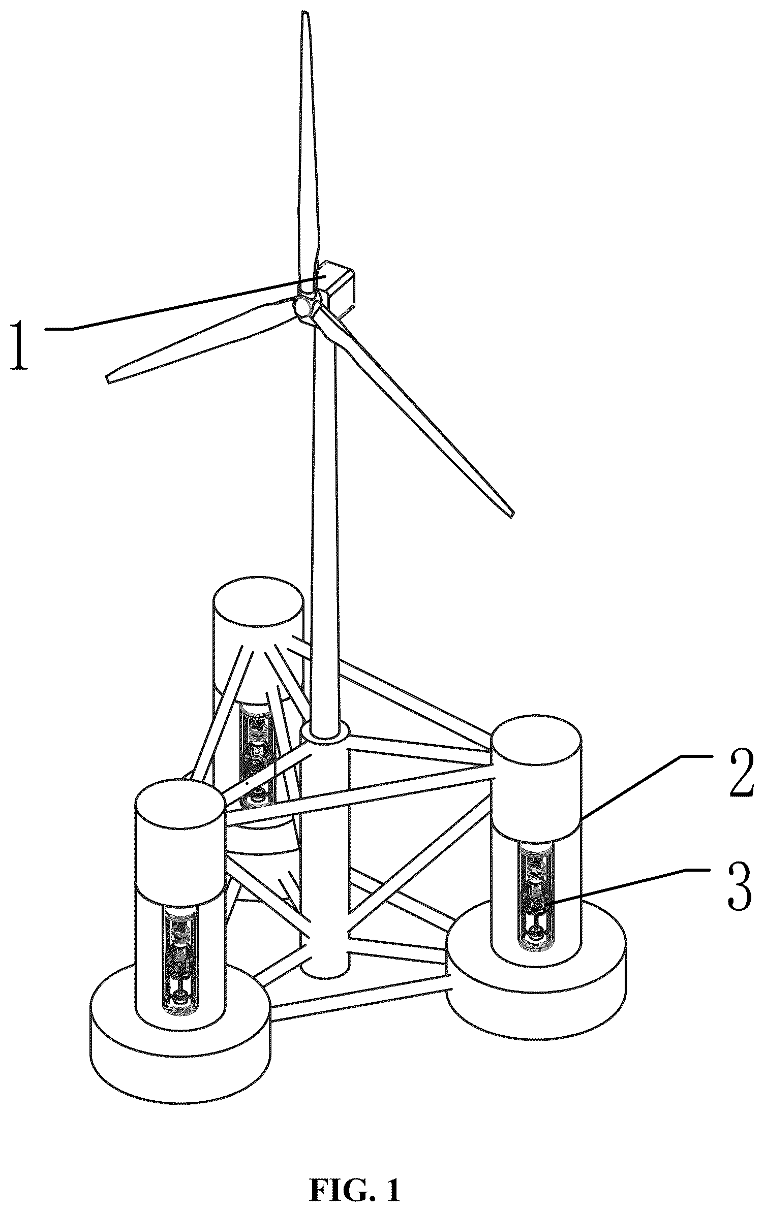 Patent US12612890 — Kinetic energy recovery wind-wave integrated system — Figure 1