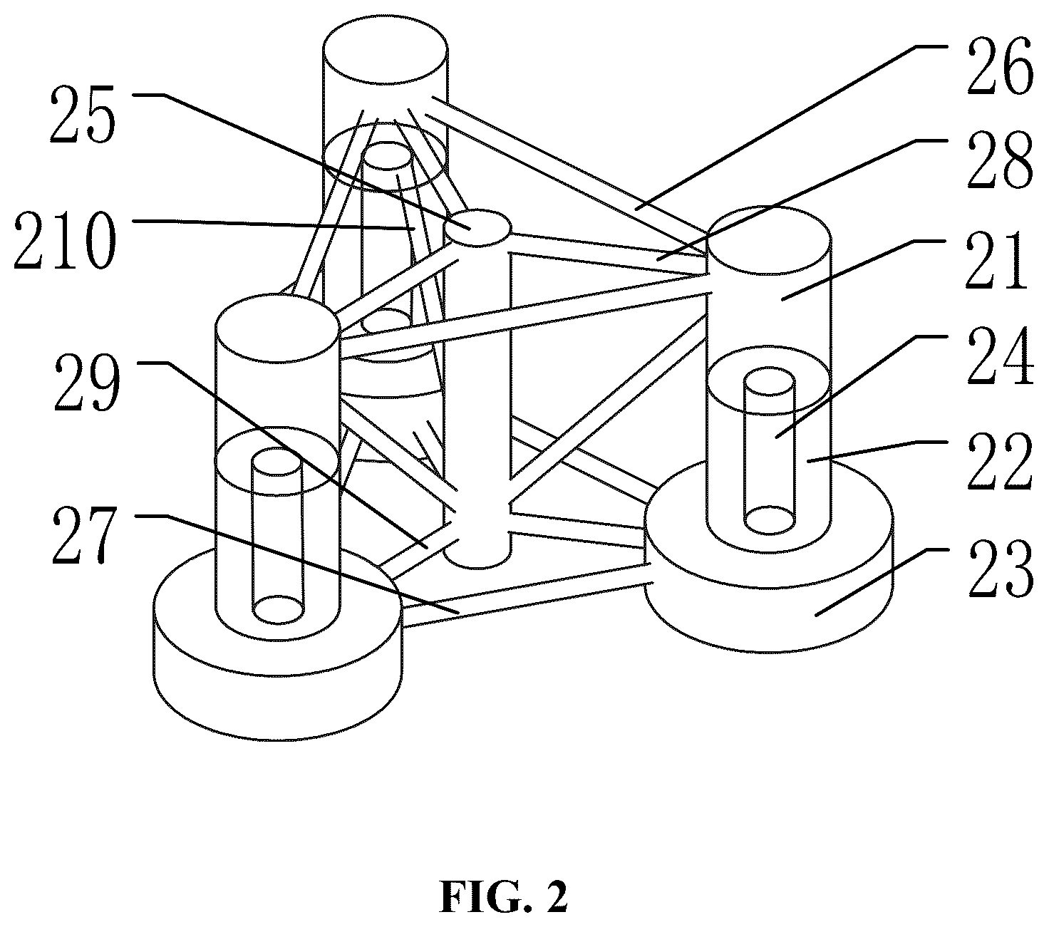 Patent US12612890 Figure 2 – Kinetic energy recovery wind-wave integrated system