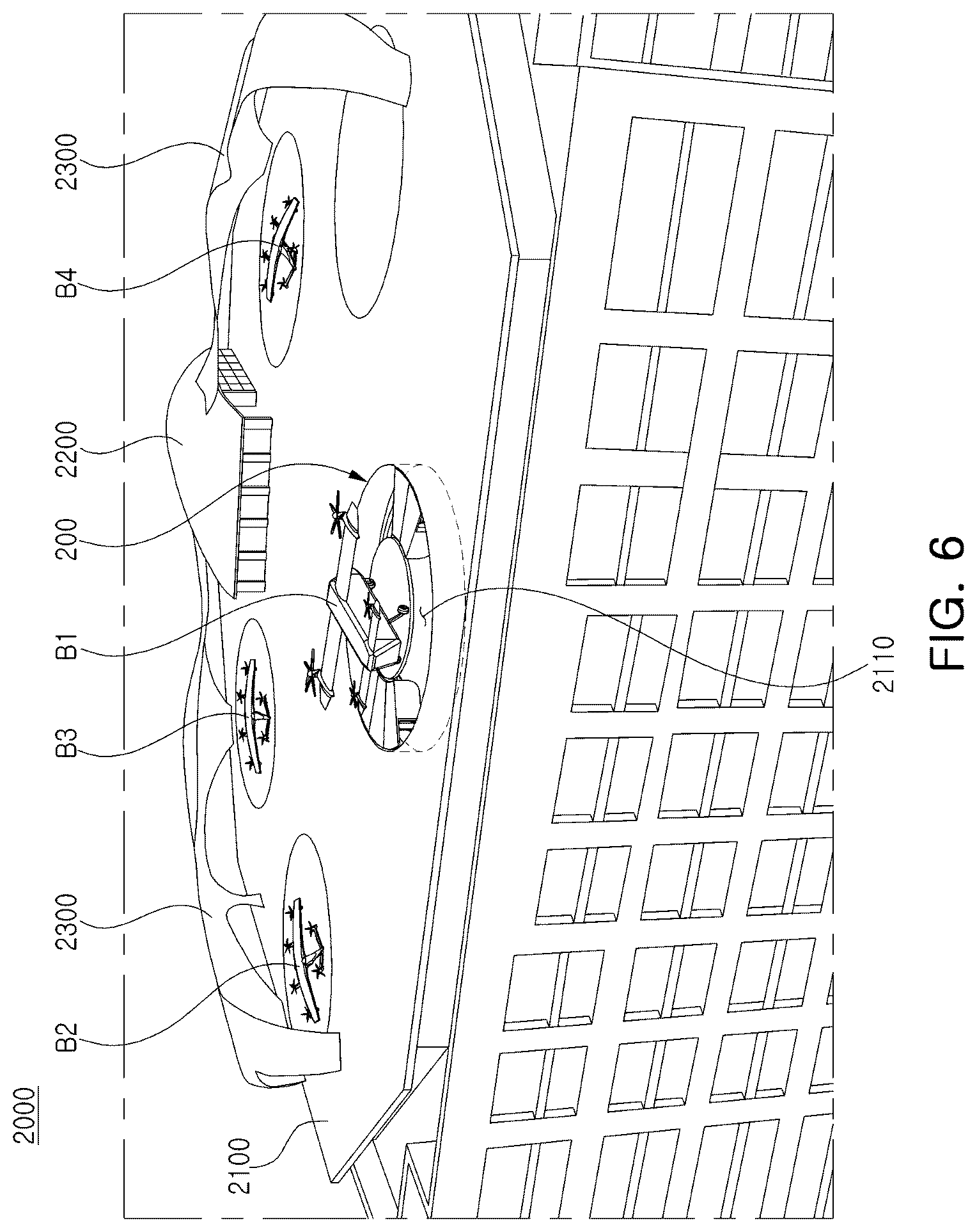 Patent US12612896 Figure 5 – Wind power generation structure and method for vertiport