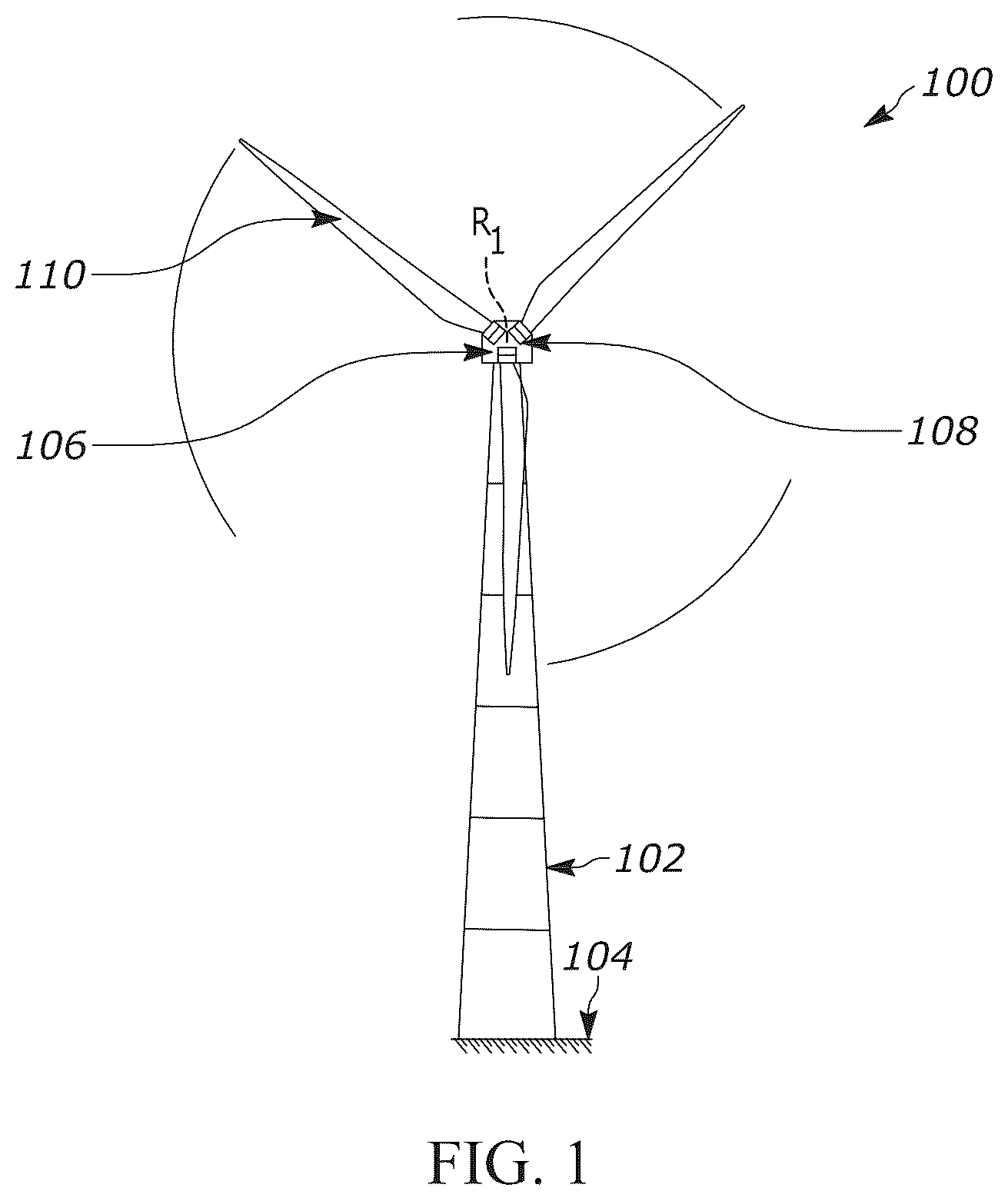 Patent US12612900 — Method for craneless wind turbine pitch bearing indexing — Figure 1