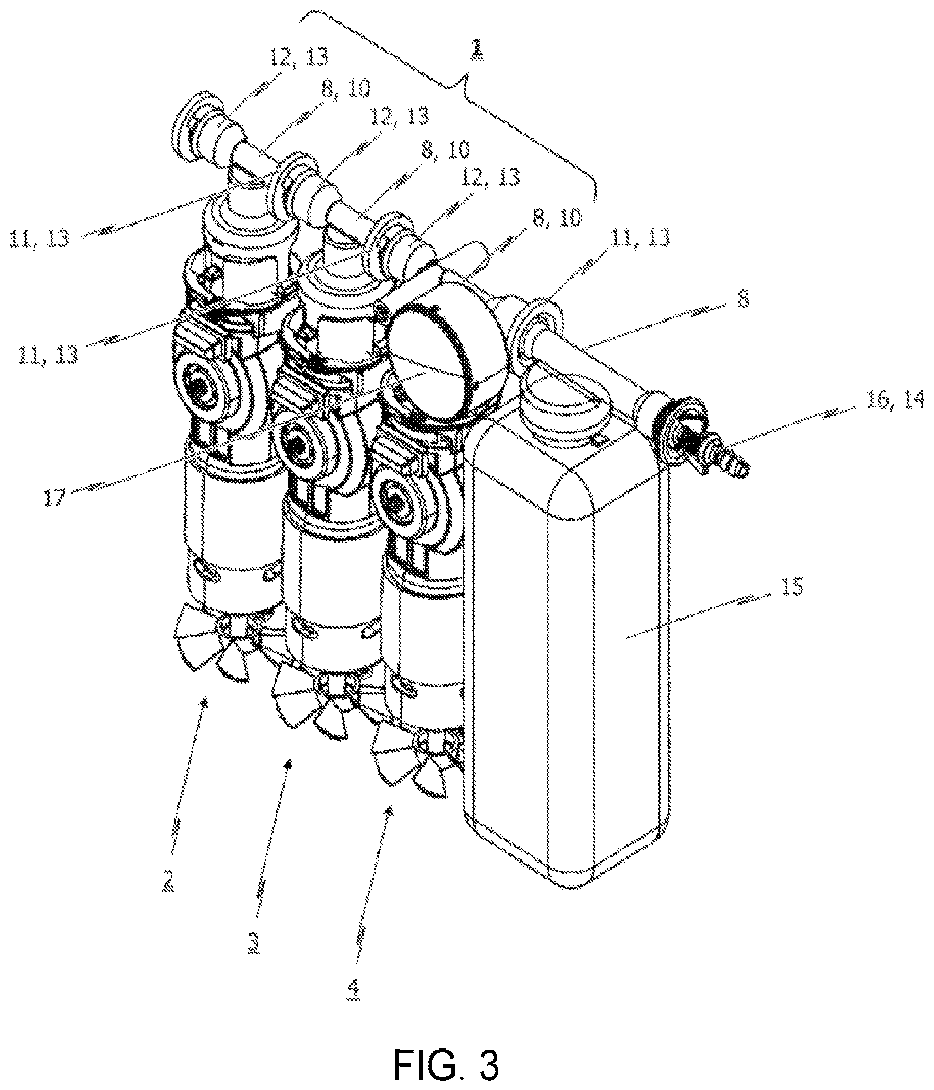 Patent US12612903 Figure 3 – Compressor assembly for an apparatus for inflating and/or repairing inflatable items or products as needed