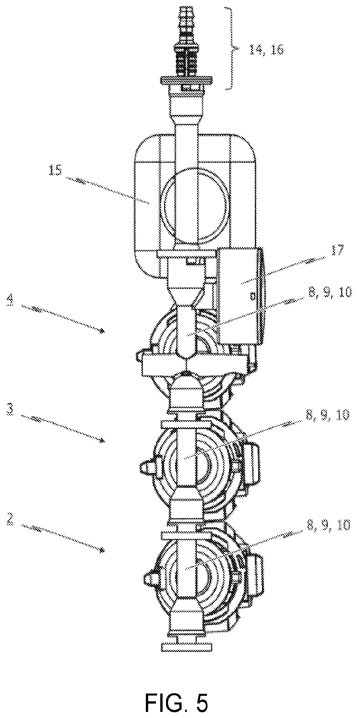 Patent US12612903 Figure 5 – Compressor assembly for an apparatus for inflating and/or repairing inflatable items or products as needed