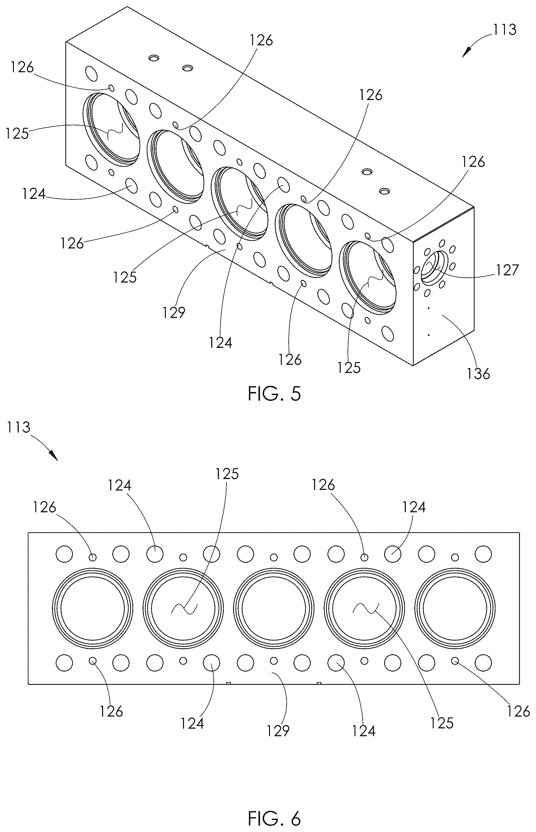 Patent US12612904 Figure 4 – Fracturing pump arrangement using a plunger with an internal fluid passage