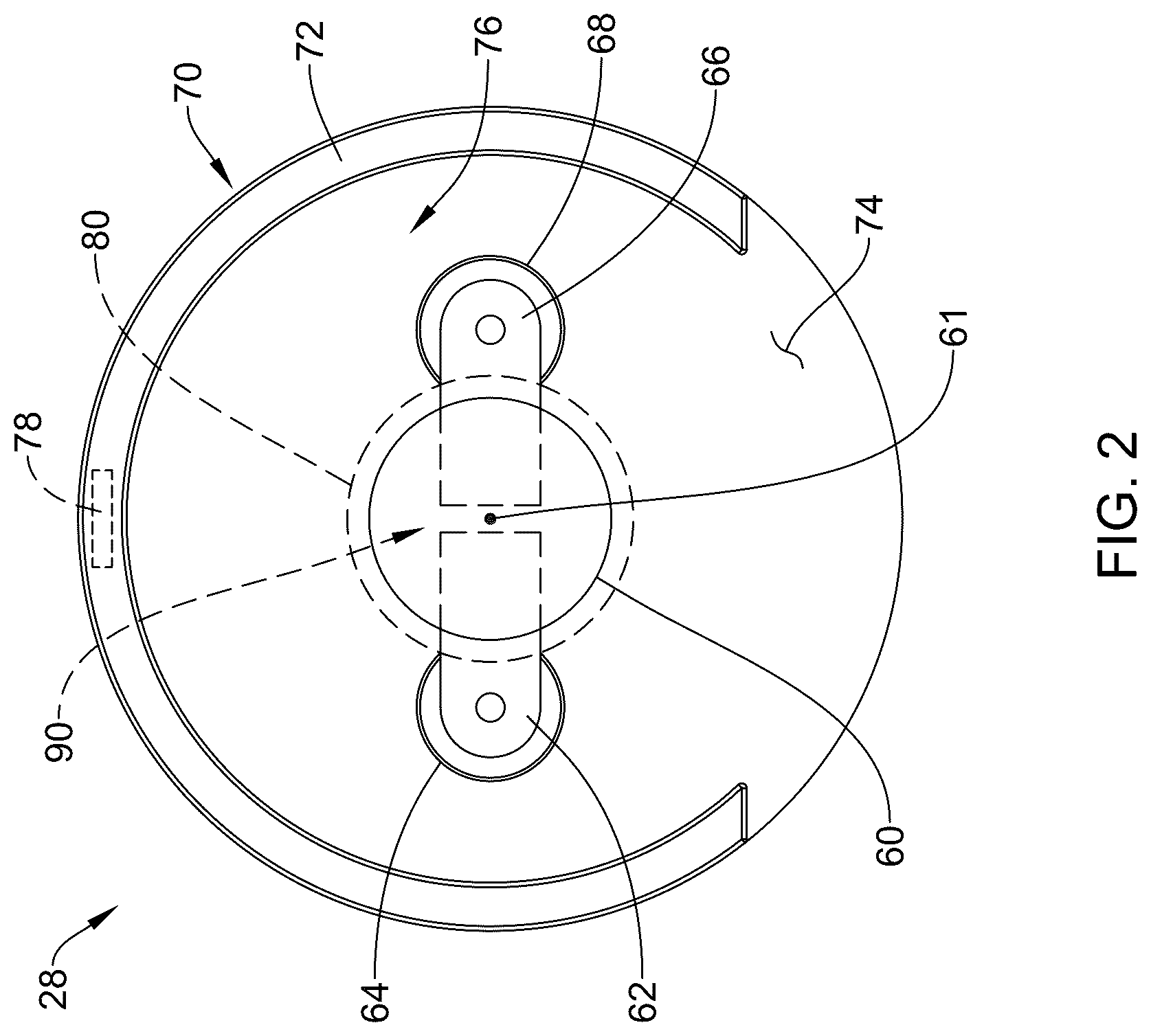 Patent US12612906 Figure 2 – Roller pump for use with a perfusion system and associated methods
