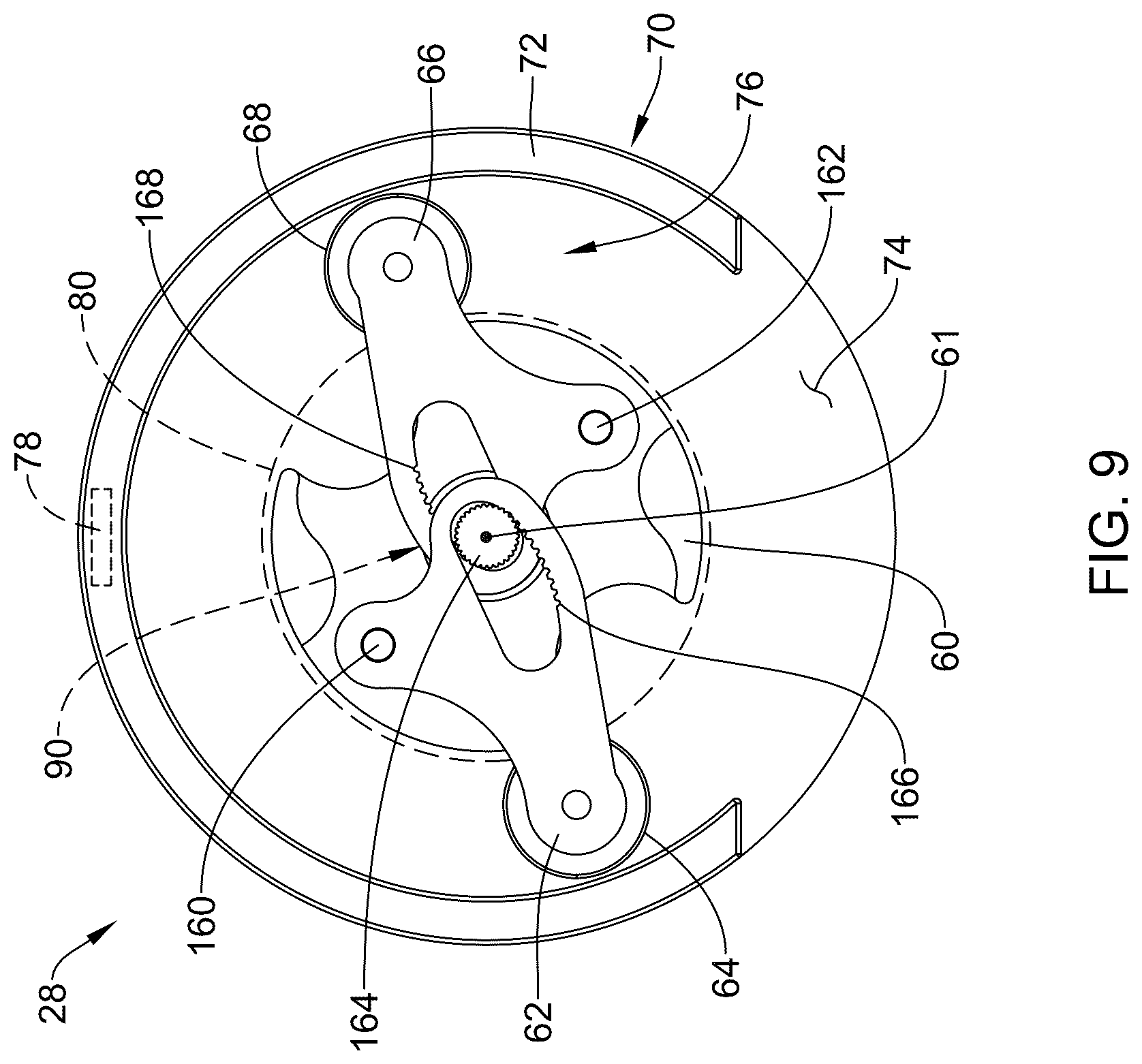 Patent US12612906 Figure 9 – Roller pump for use with a perfusion system and associated methods