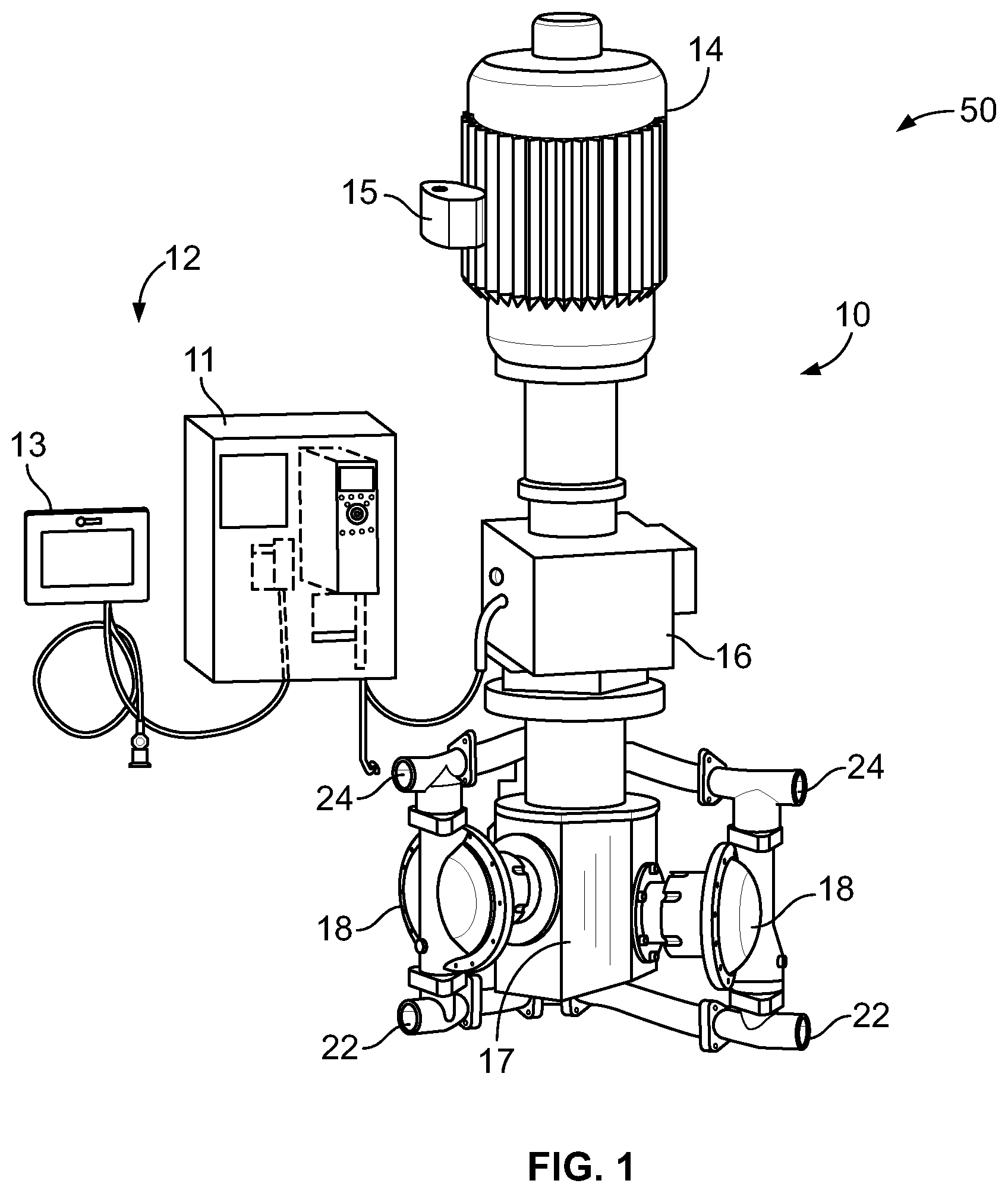 Patent US12612911 — Electric diaphragm pump with offset slider crank — Figure 1