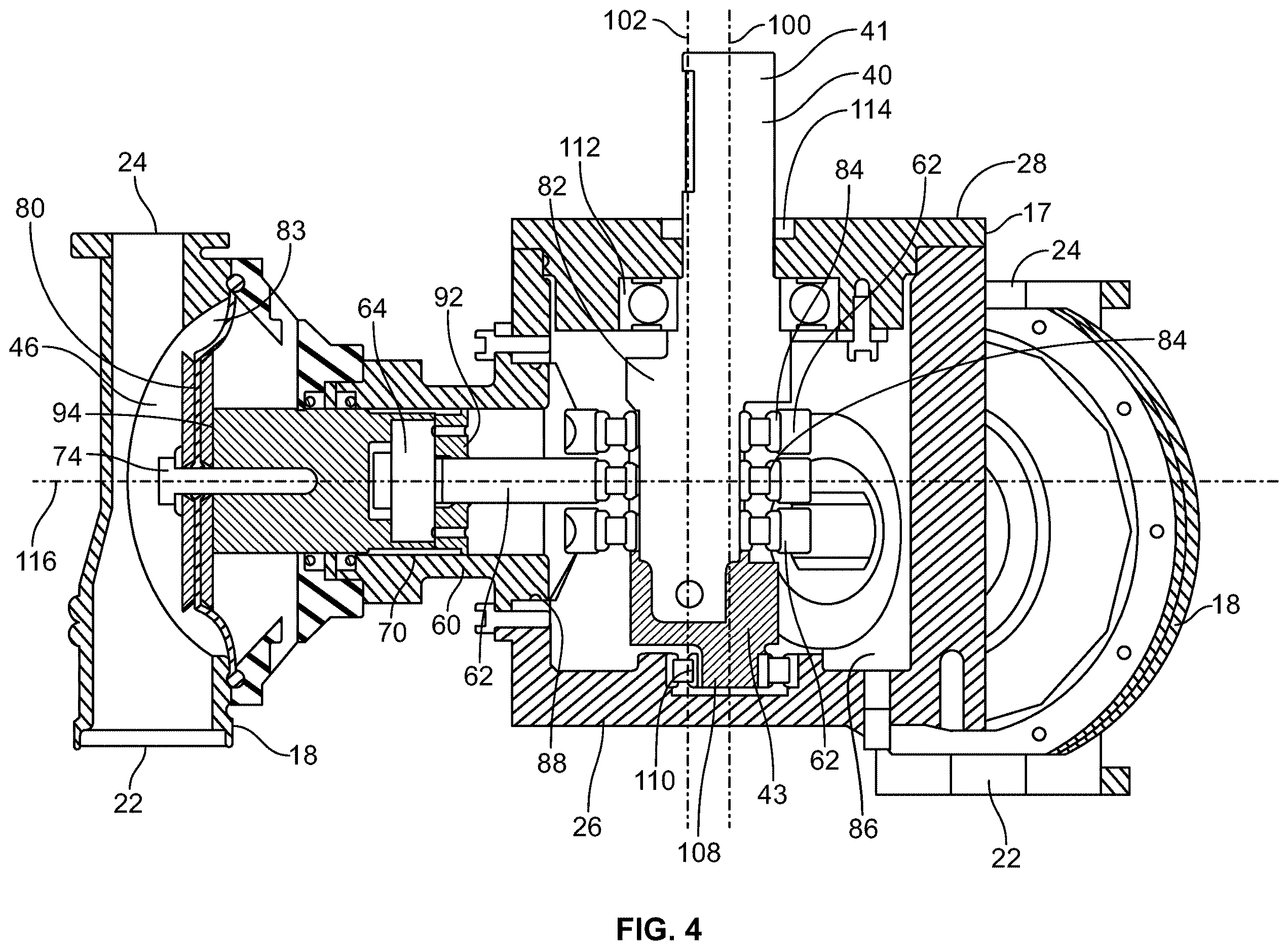 Patent US12612911 Figure 4 – Electric diaphragm pump with offset slider crank