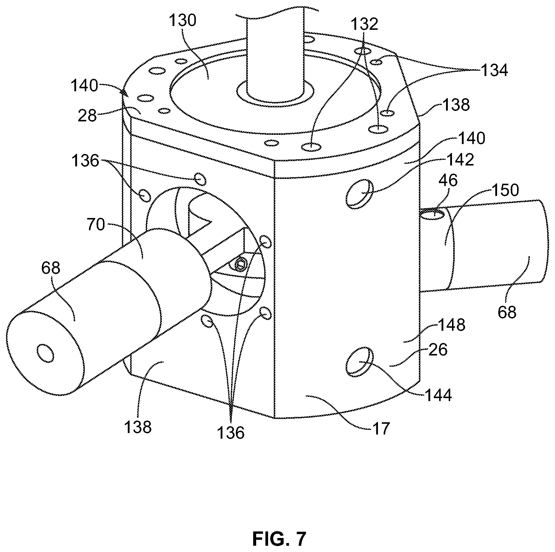 Patent US12612911 Figure 7 – Electric diaphragm pump with offset slider crank
