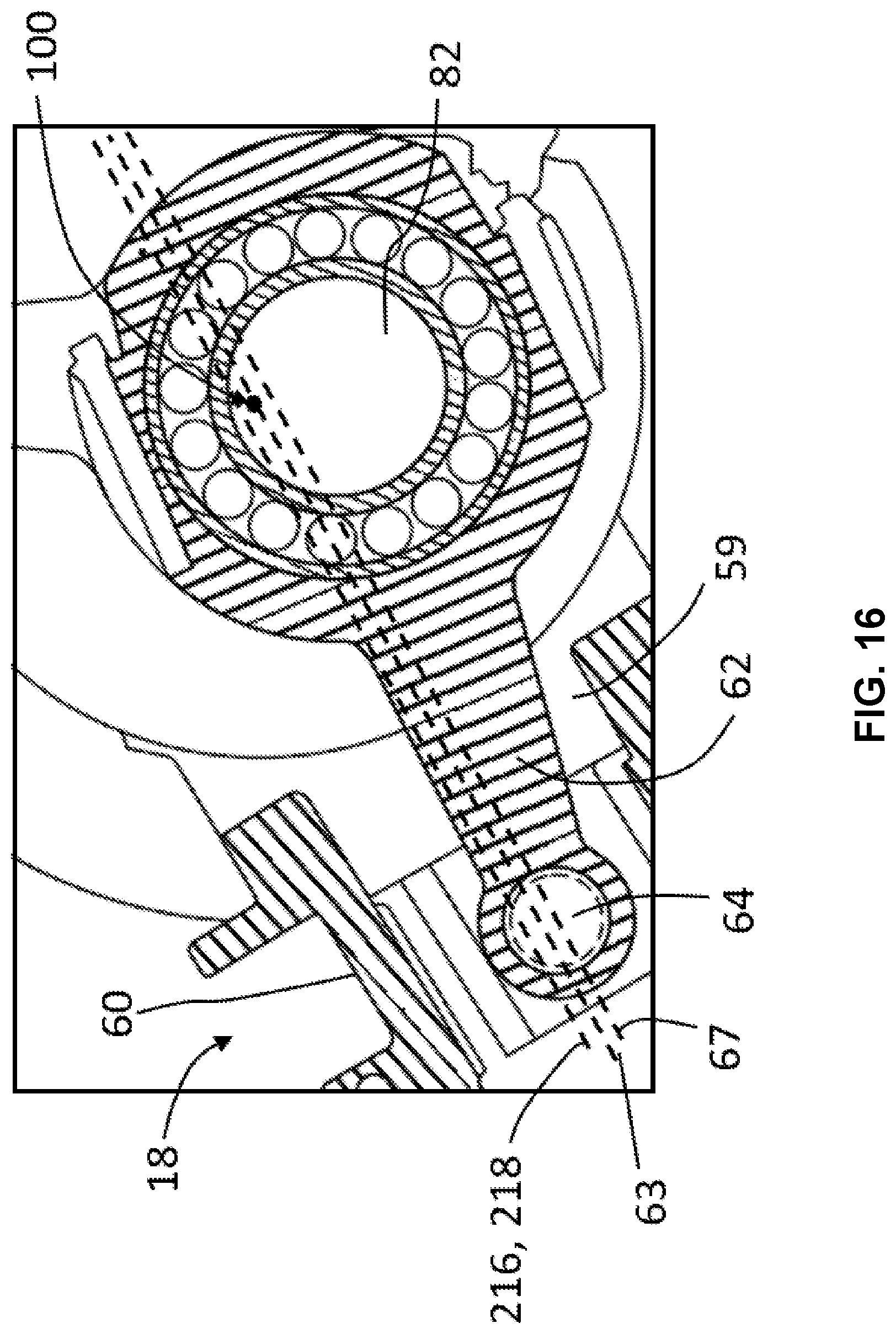Patent US12612911 Figure 16 – Electric diaphragm pump with offset slider crank