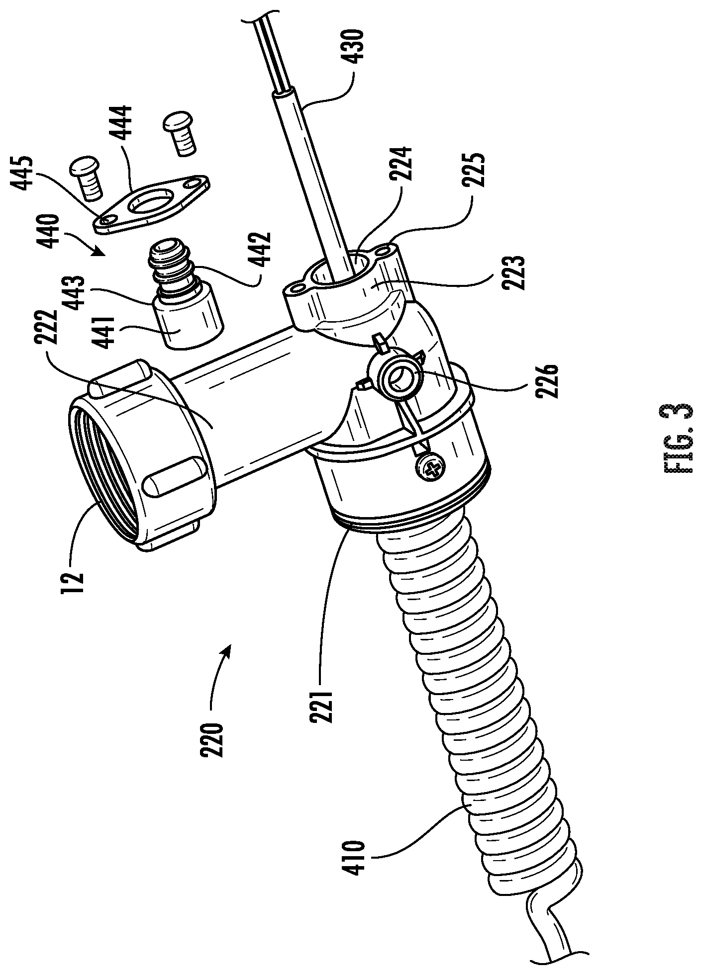 Patent US12612916 Figure 3 – Portable pump with telescopic tubes