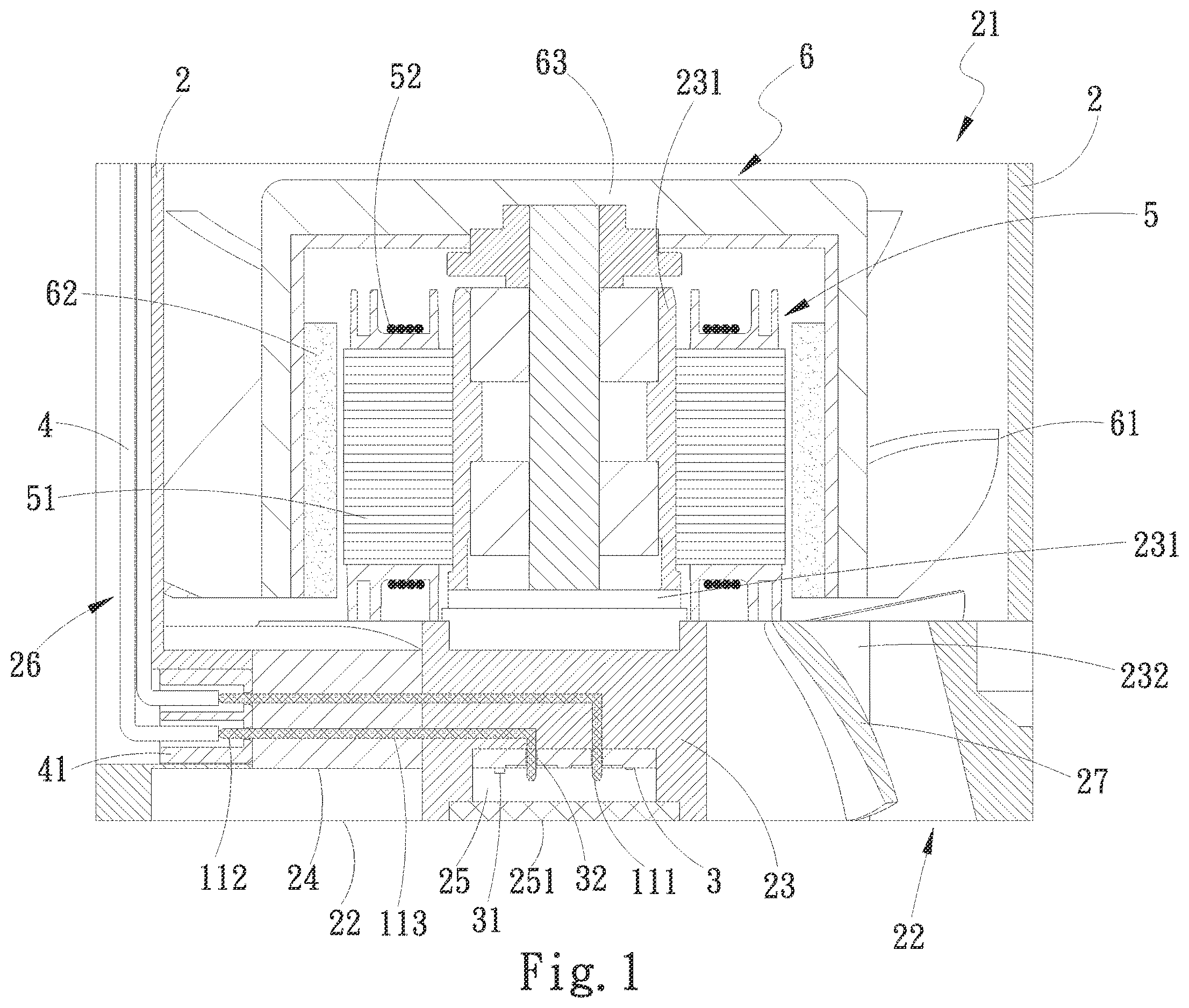 Patent US12612919 Figure 1 – Fan frame electrical connection structure