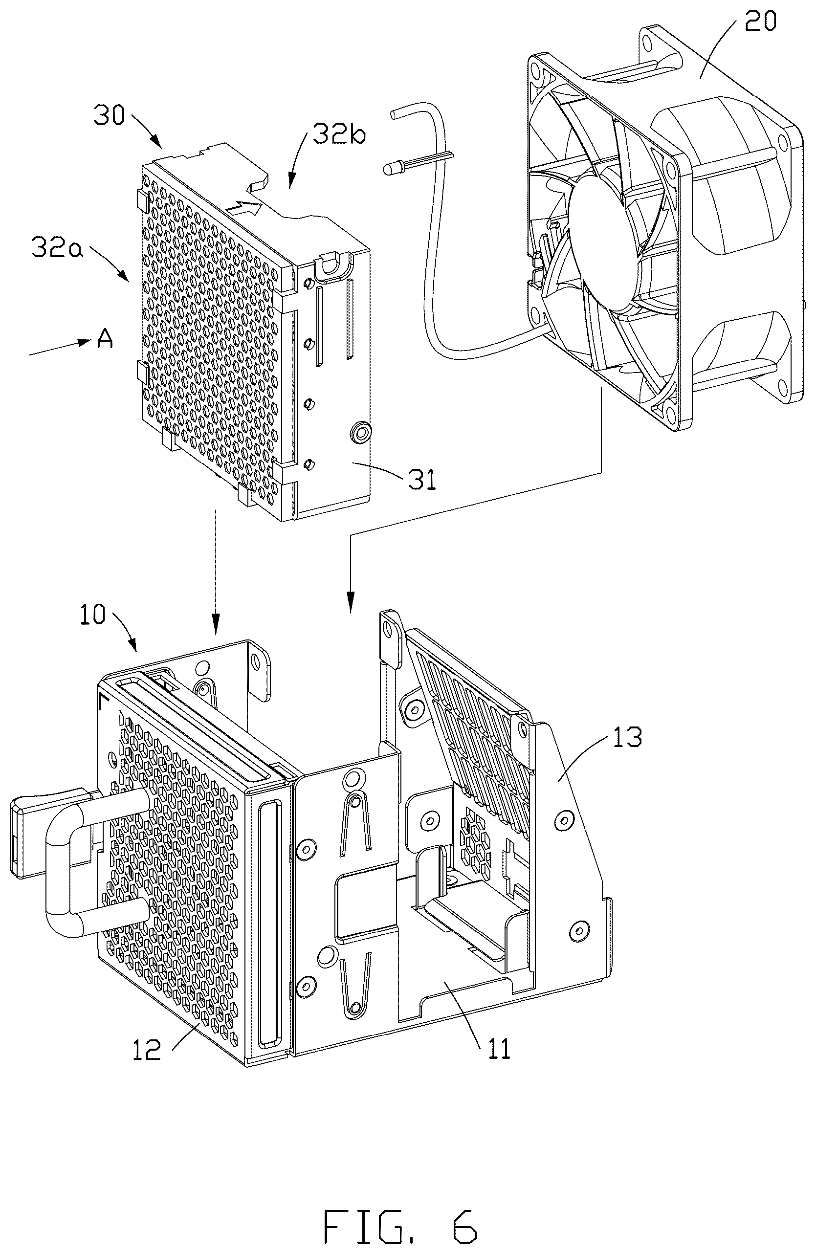 Patent US12612920 Figure 6 – Fan module and electronic device
