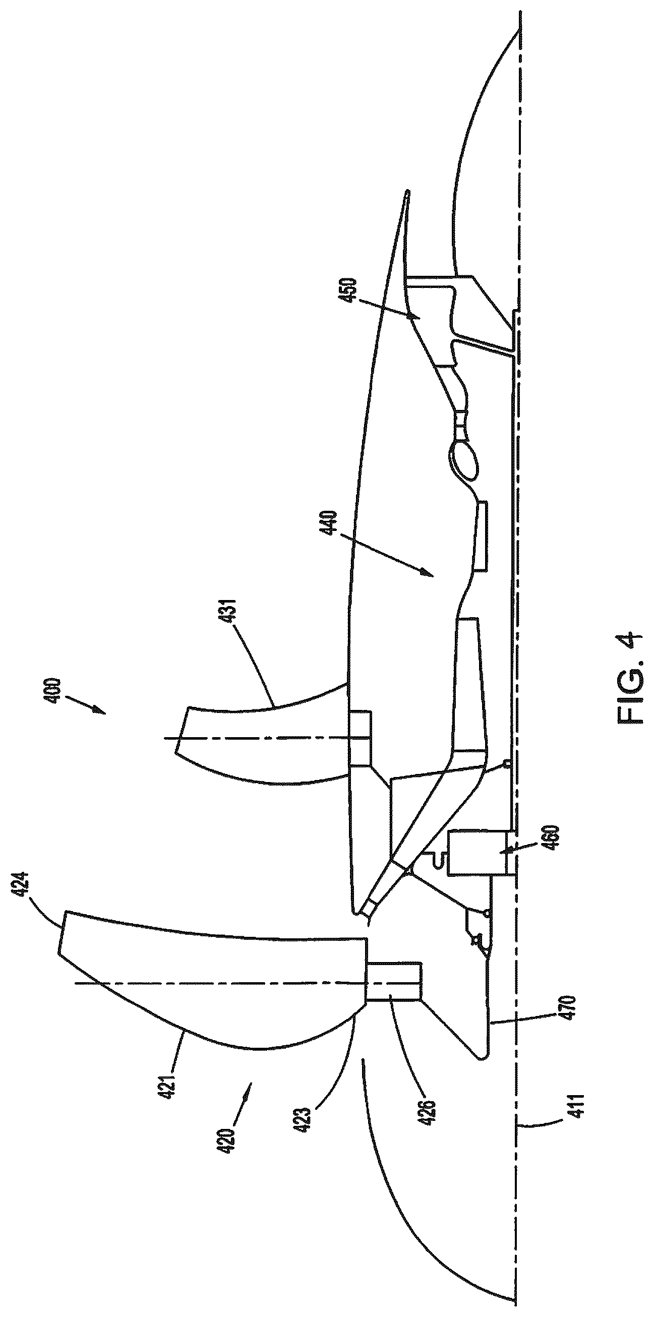 Patent US12612921 Figure 4 – Fan bearing support system for gas turbine engine with power gearbox
