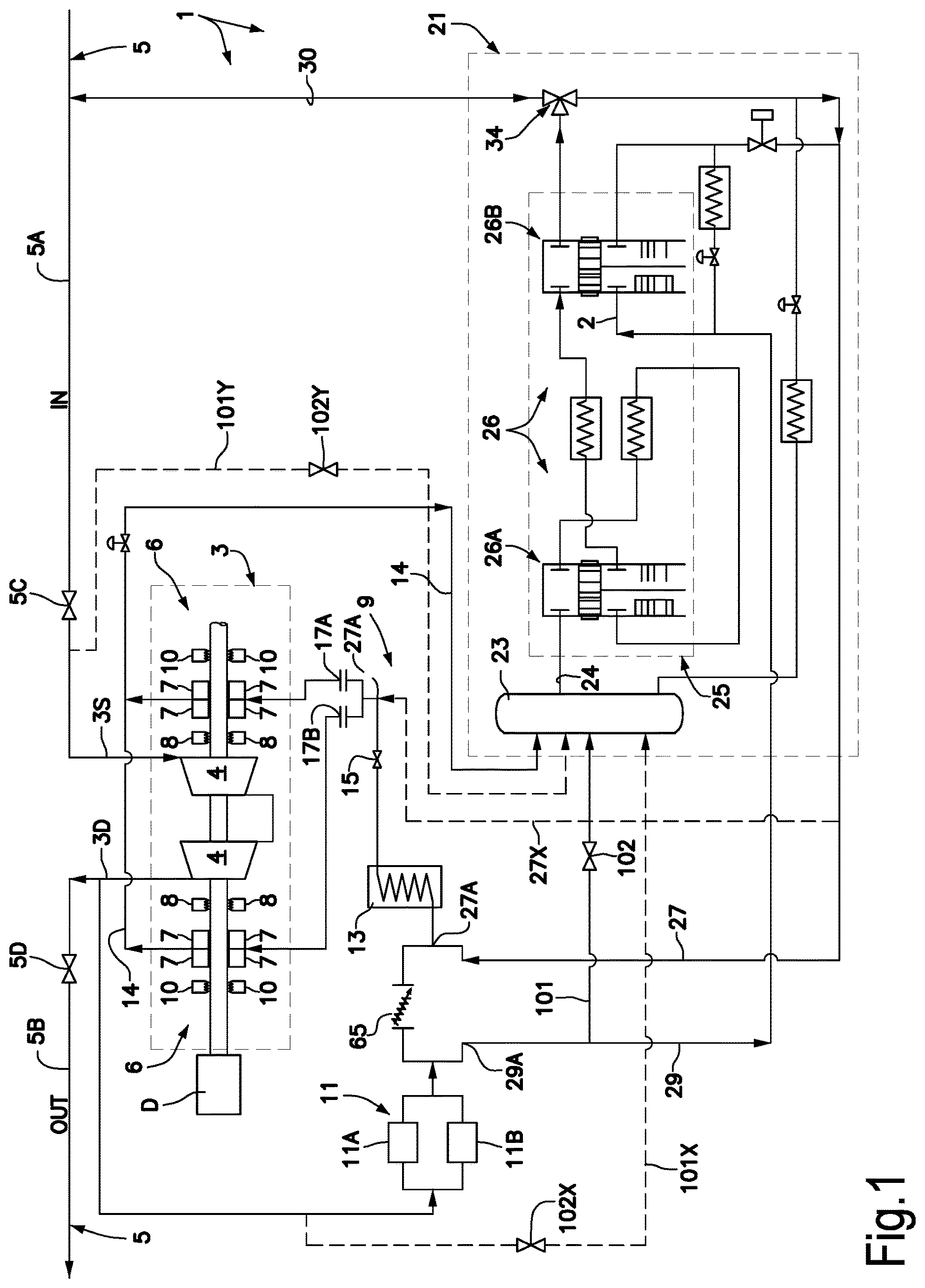 Patent US12612922 Figure 1 – Sealing gas leakage recovery and sealing gas boosting system and method