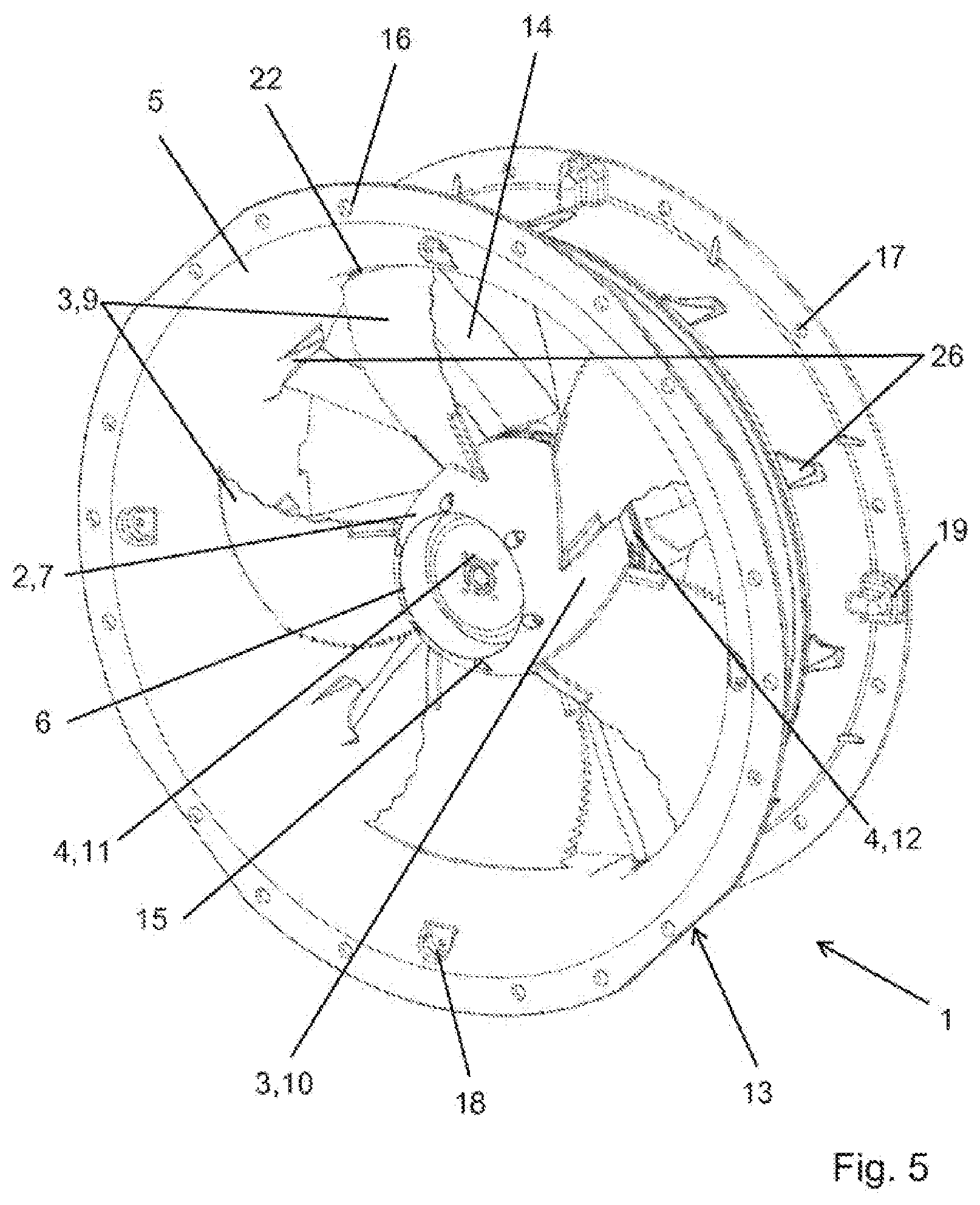 Patent US12612924 Figure 5 – Axial, diagonal or radial fan having a hub contour