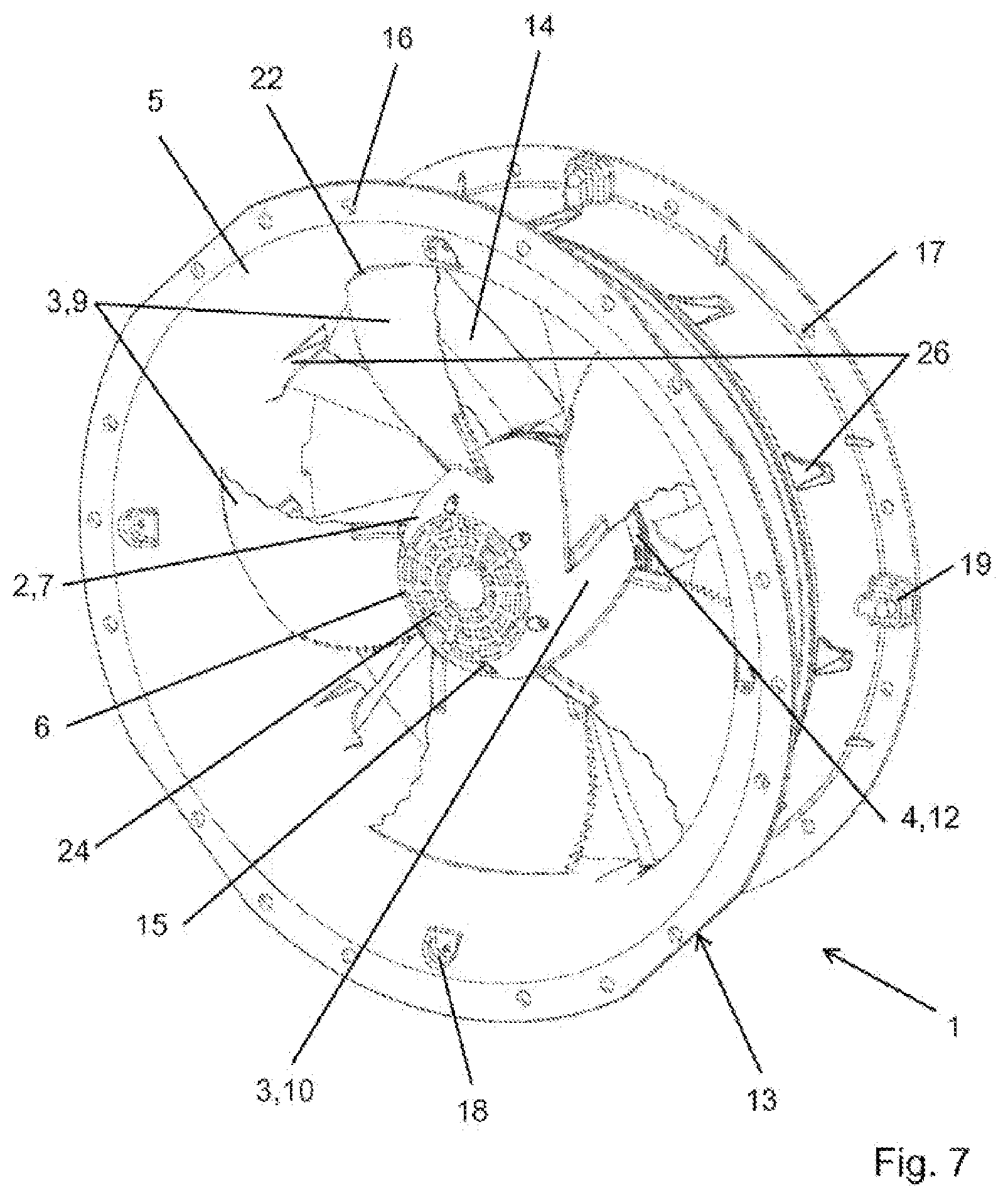Patent US12612924 Figure 7 – Axial, diagonal or radial fan having a hub contour
