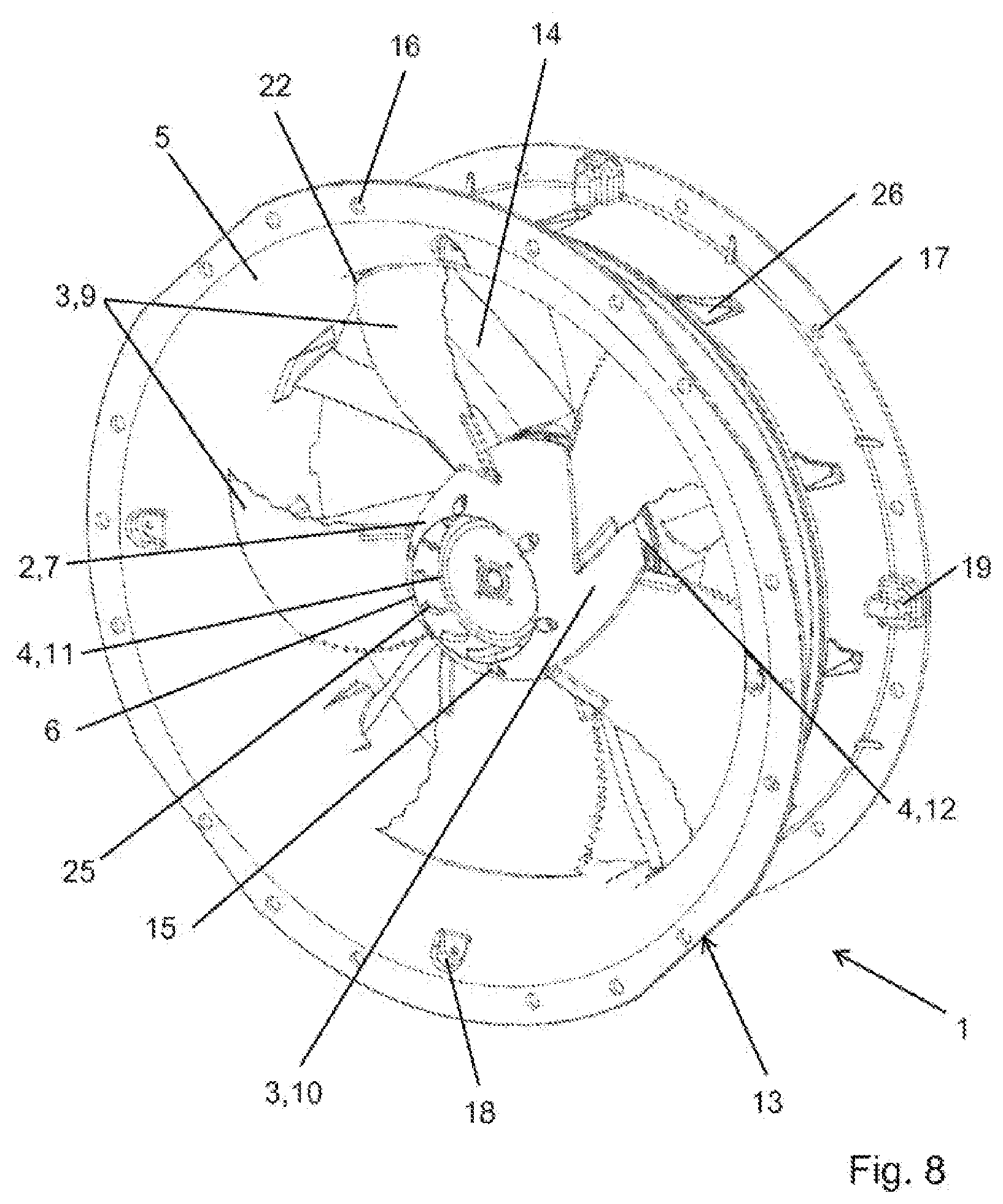 Patent US12612924 Figure 8 – Axial, diagonal or radial fan having a hub contour