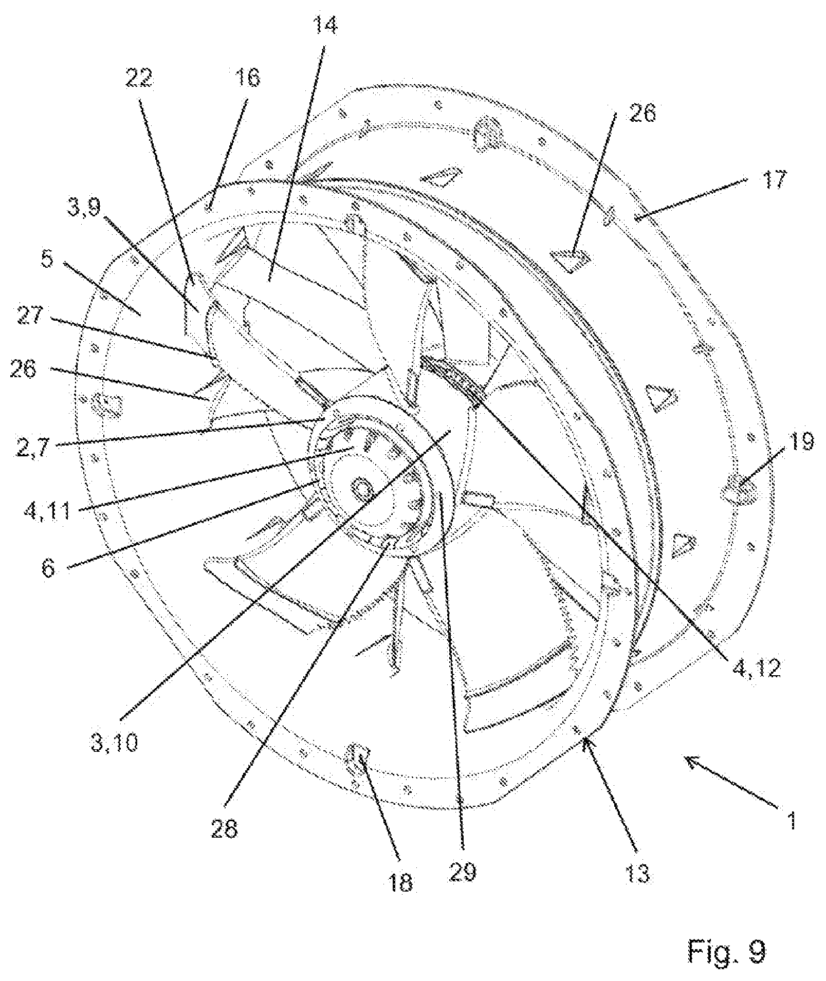 Patent US12612924 Figure 9 – Axial, diagonal or radial fan having a hub contour