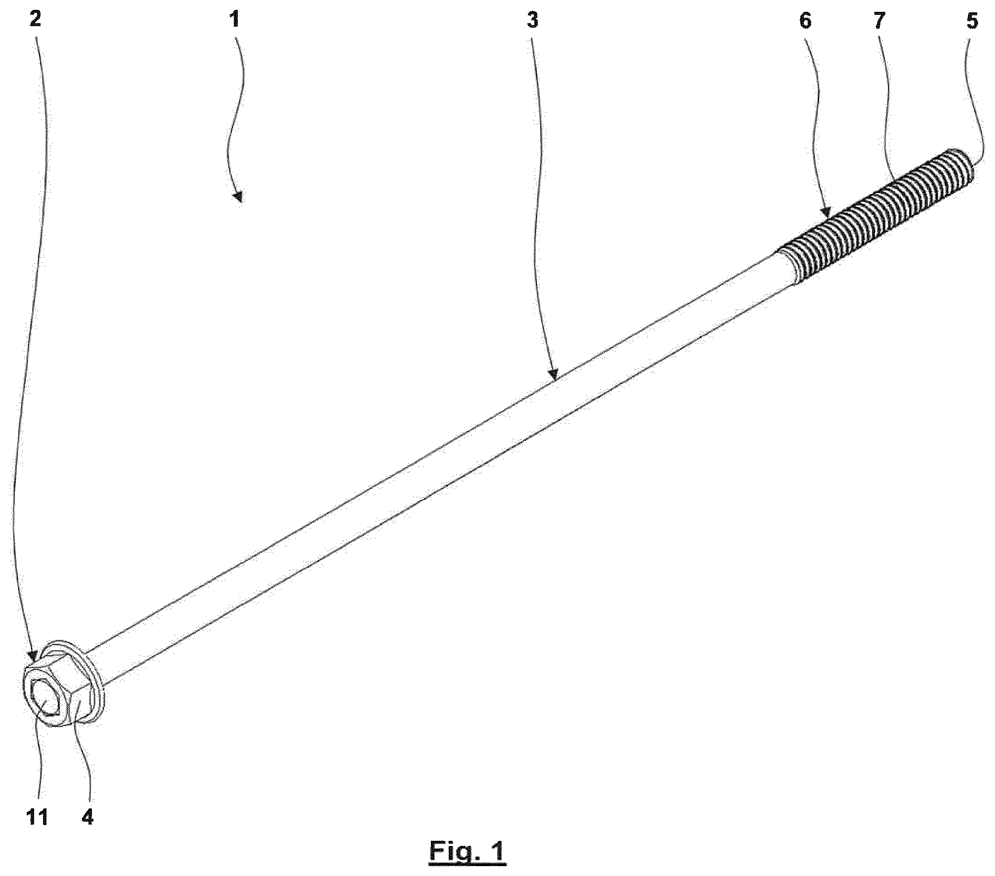 Patent US12612936 Figure 1 – Two-piece high-strength screw