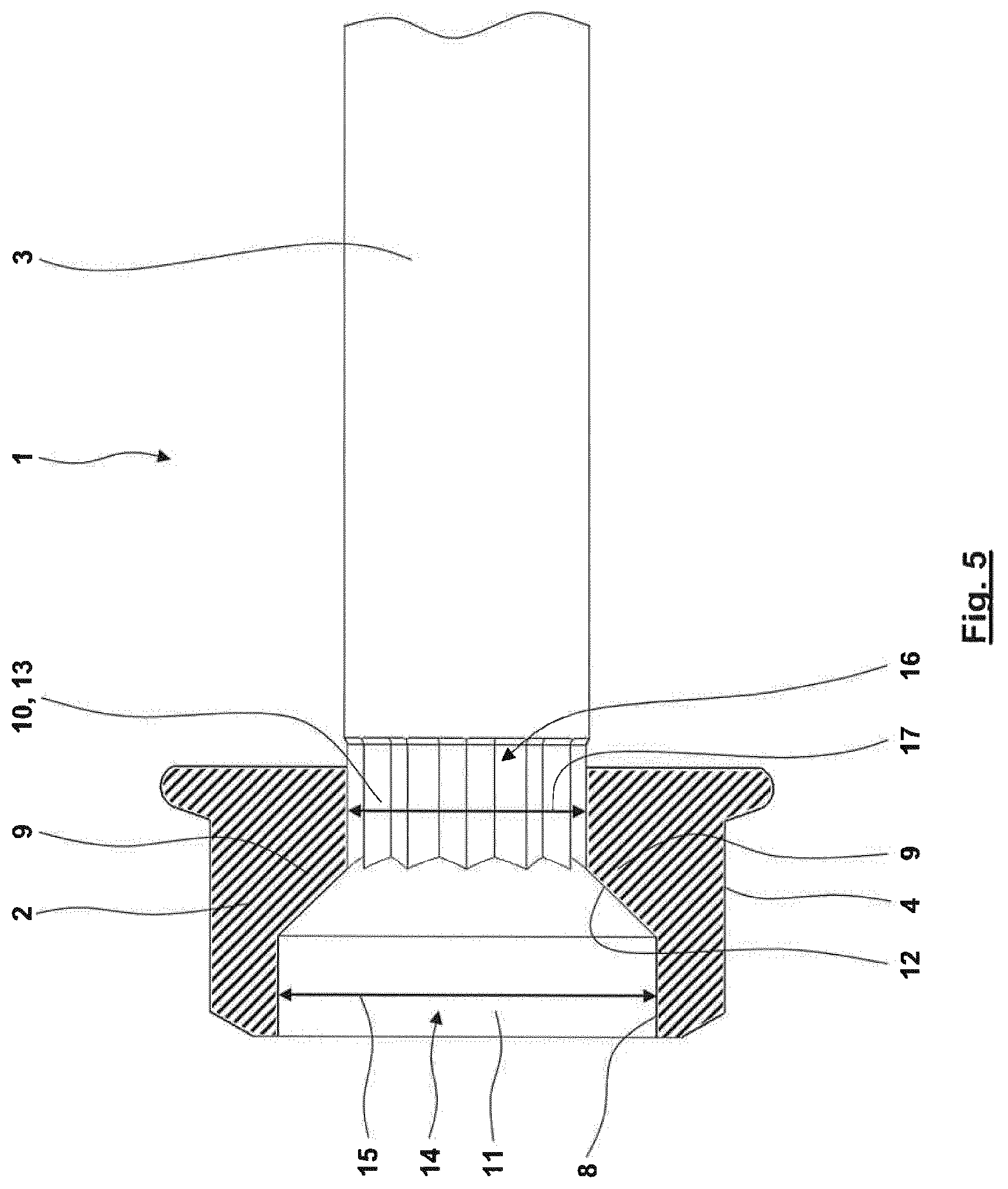 Patent US12612936 Figure 5 – Two-piece high-strength screw