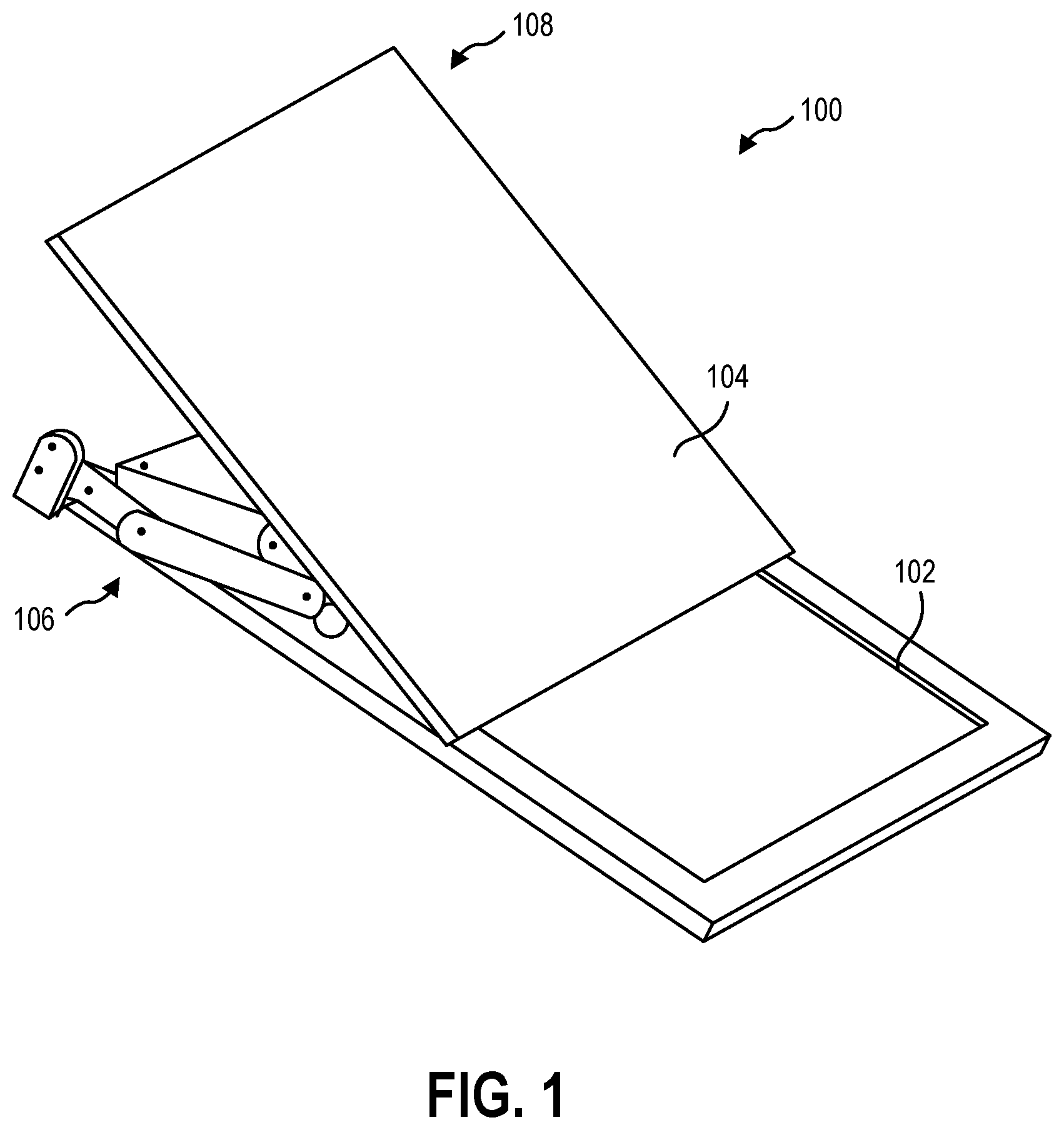 Patent US12612939 — Computing device hinge — Figure 1